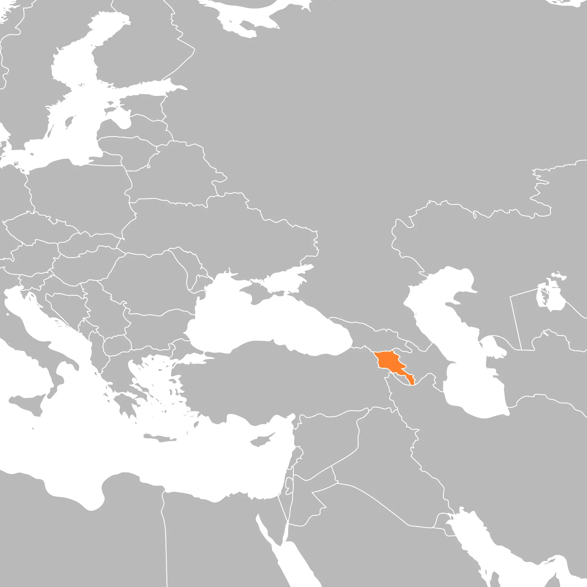 Europe Map Location of Armenia