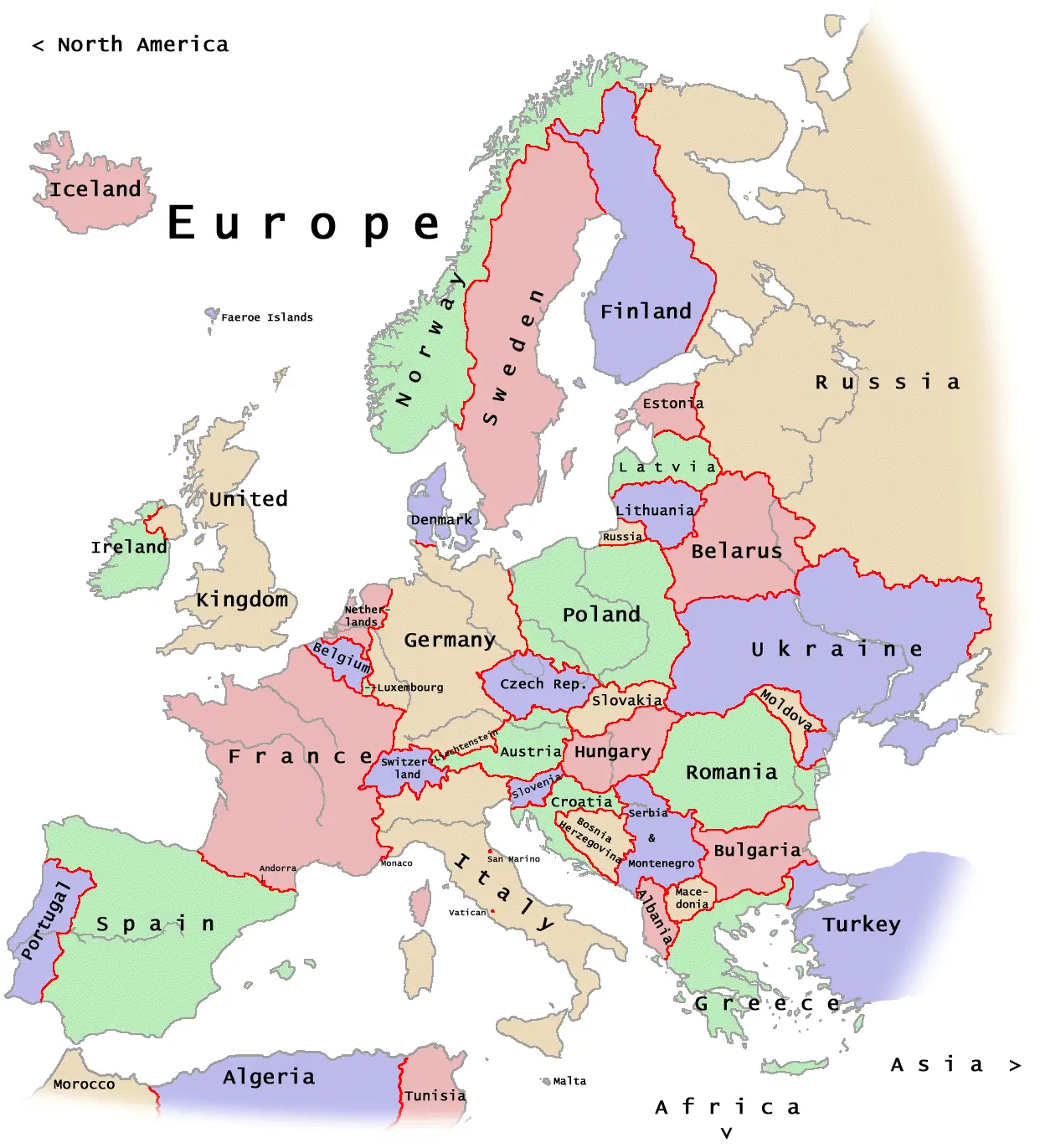 Europe Map Large