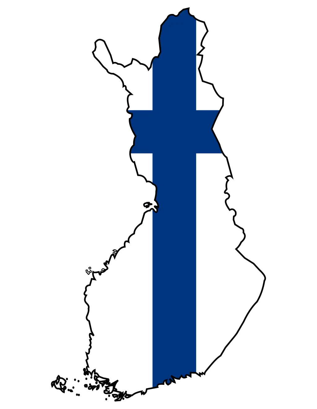 Finland Flag Map