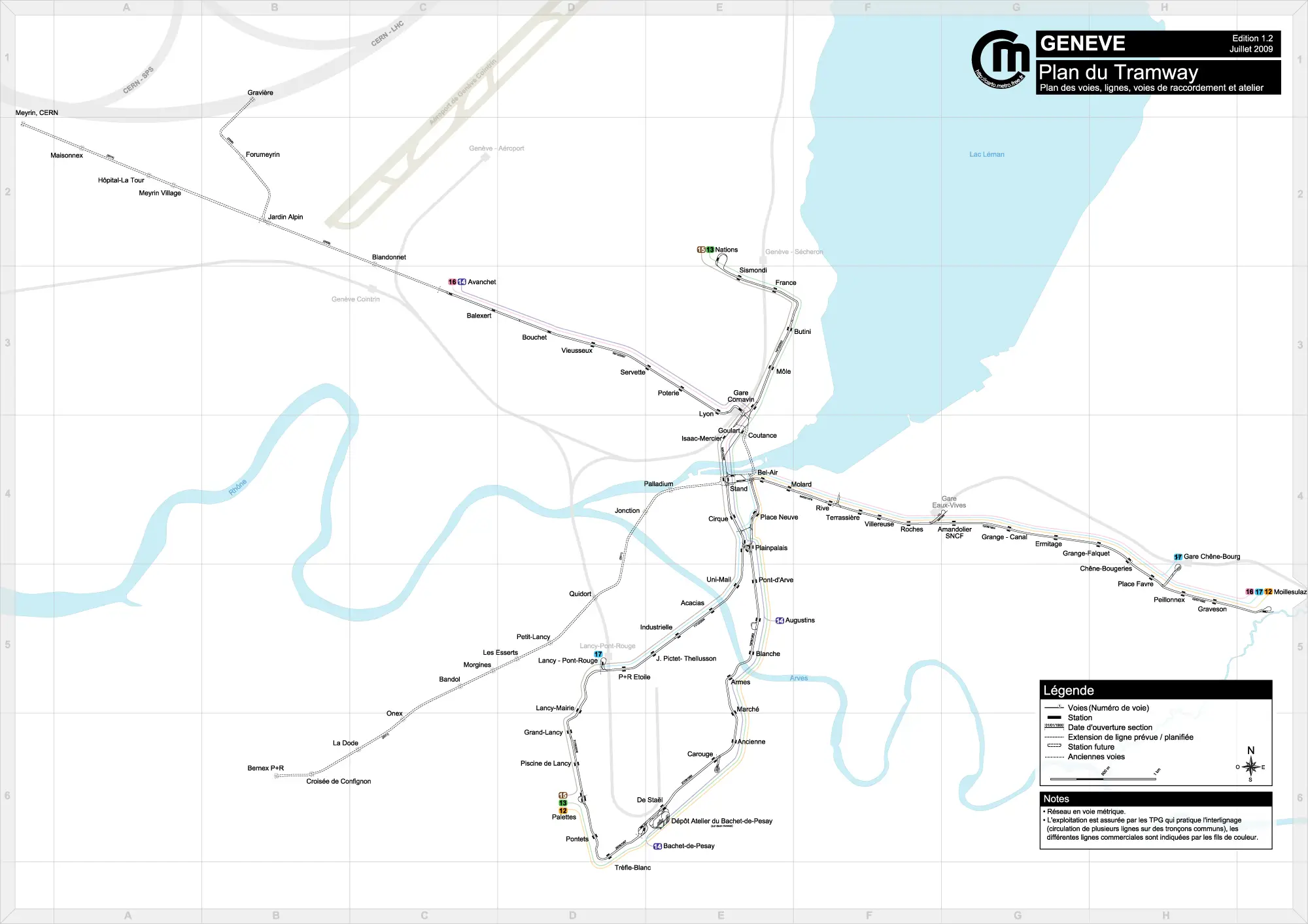 Geneve Metro Map
