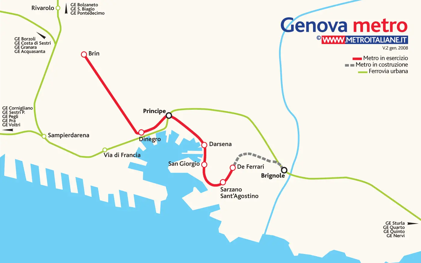 Genova Metro Map