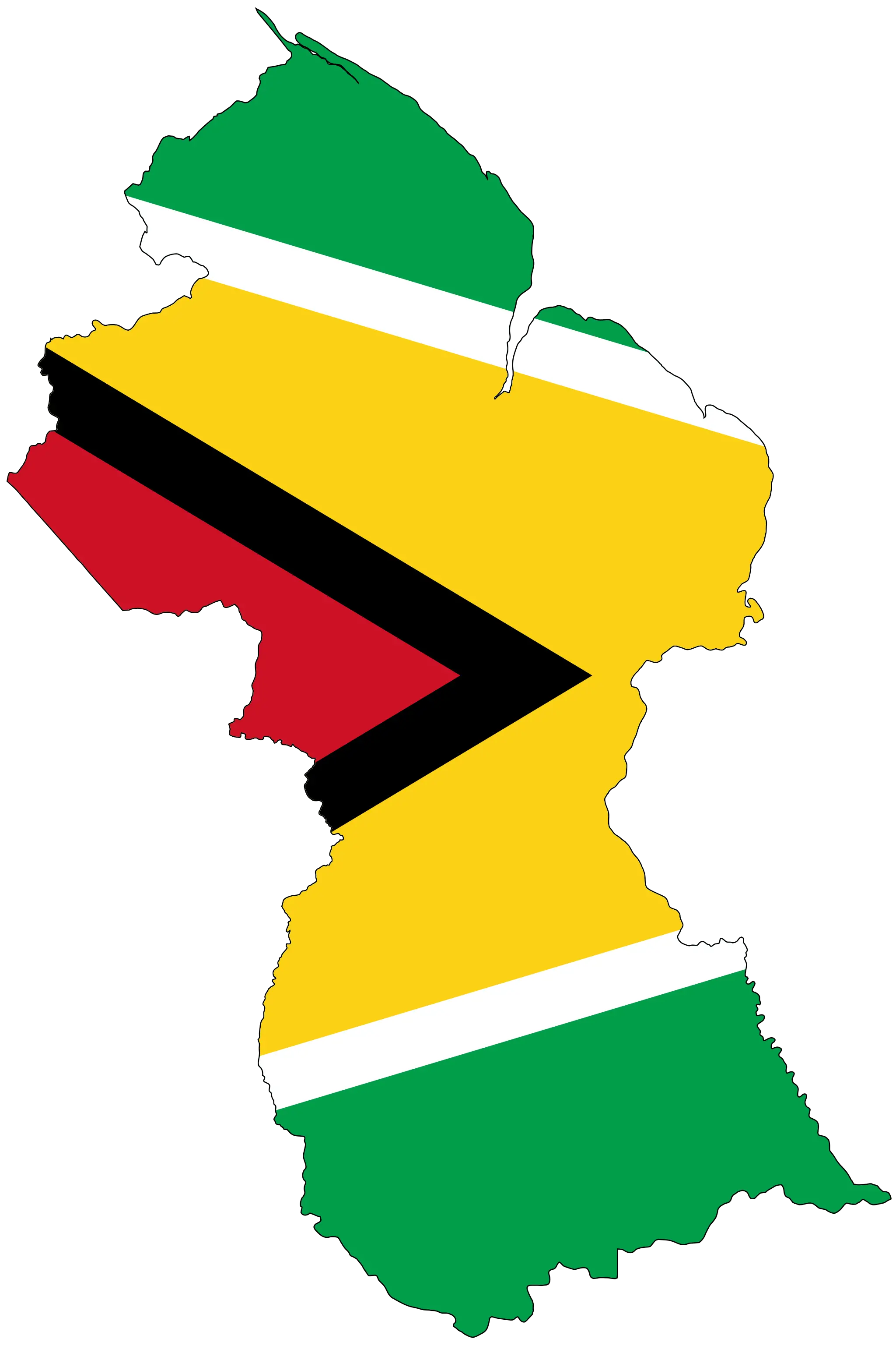 Guyana Flag Map