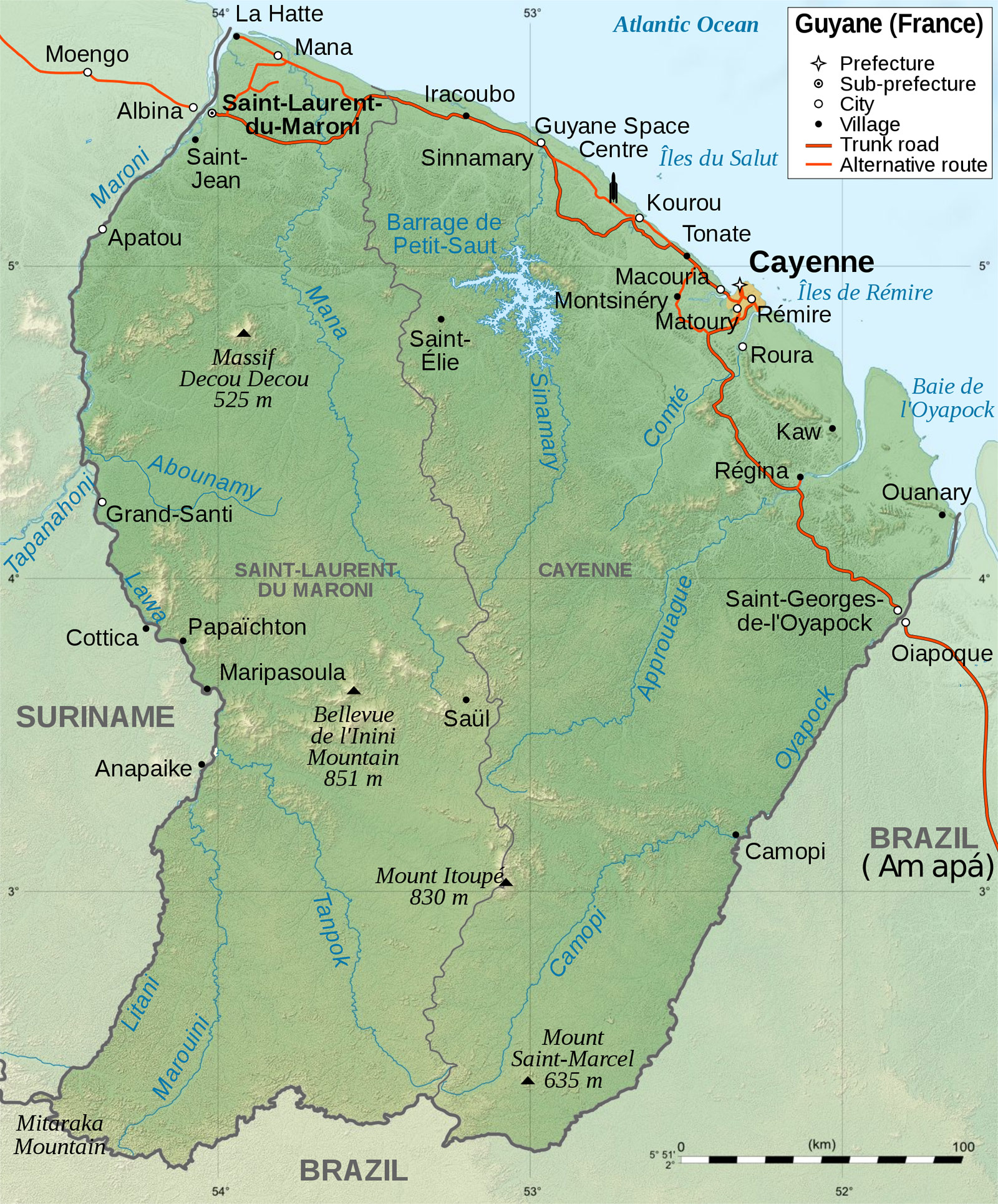 Guyane Map