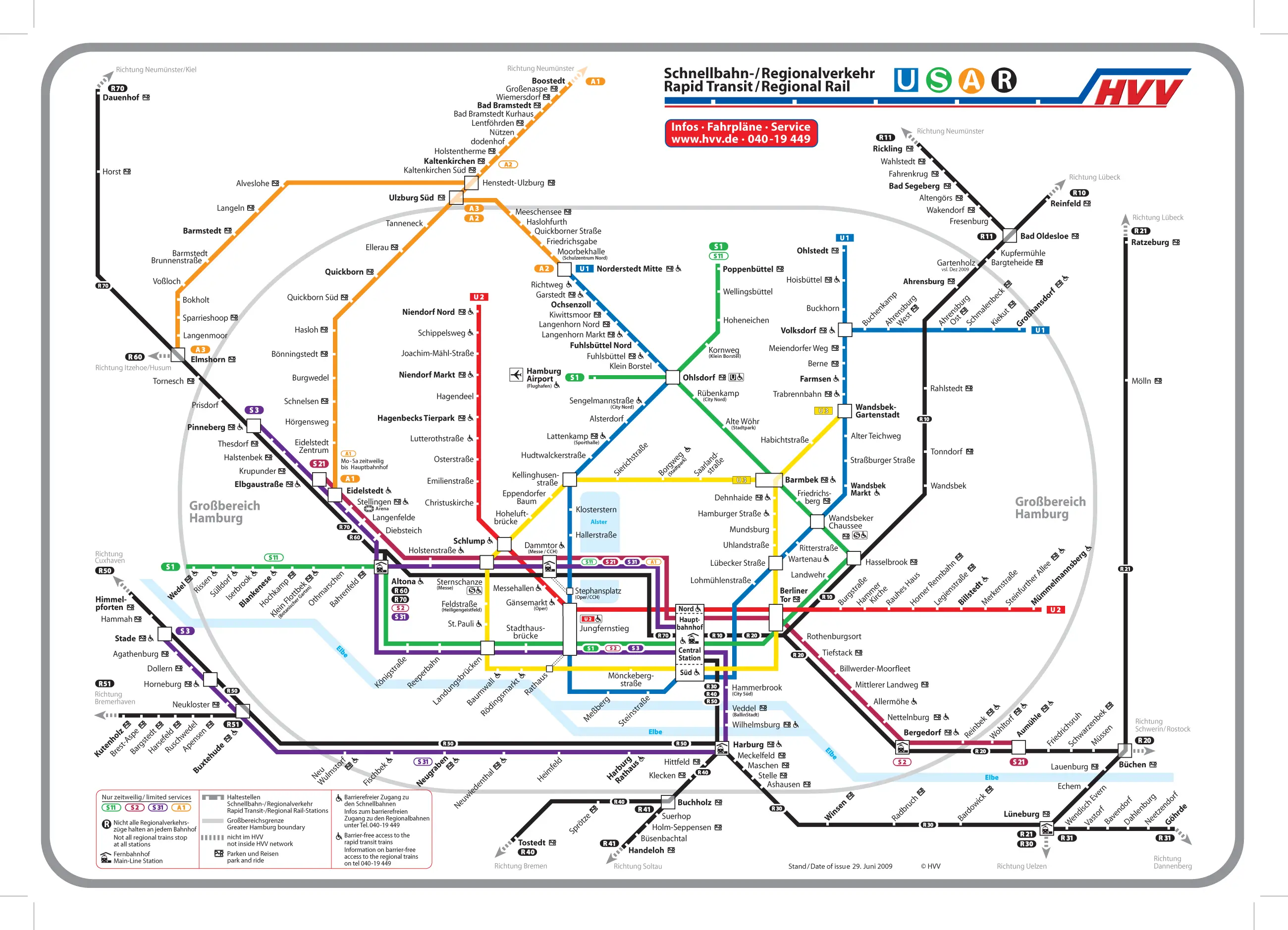 Hamburg Metro System Map