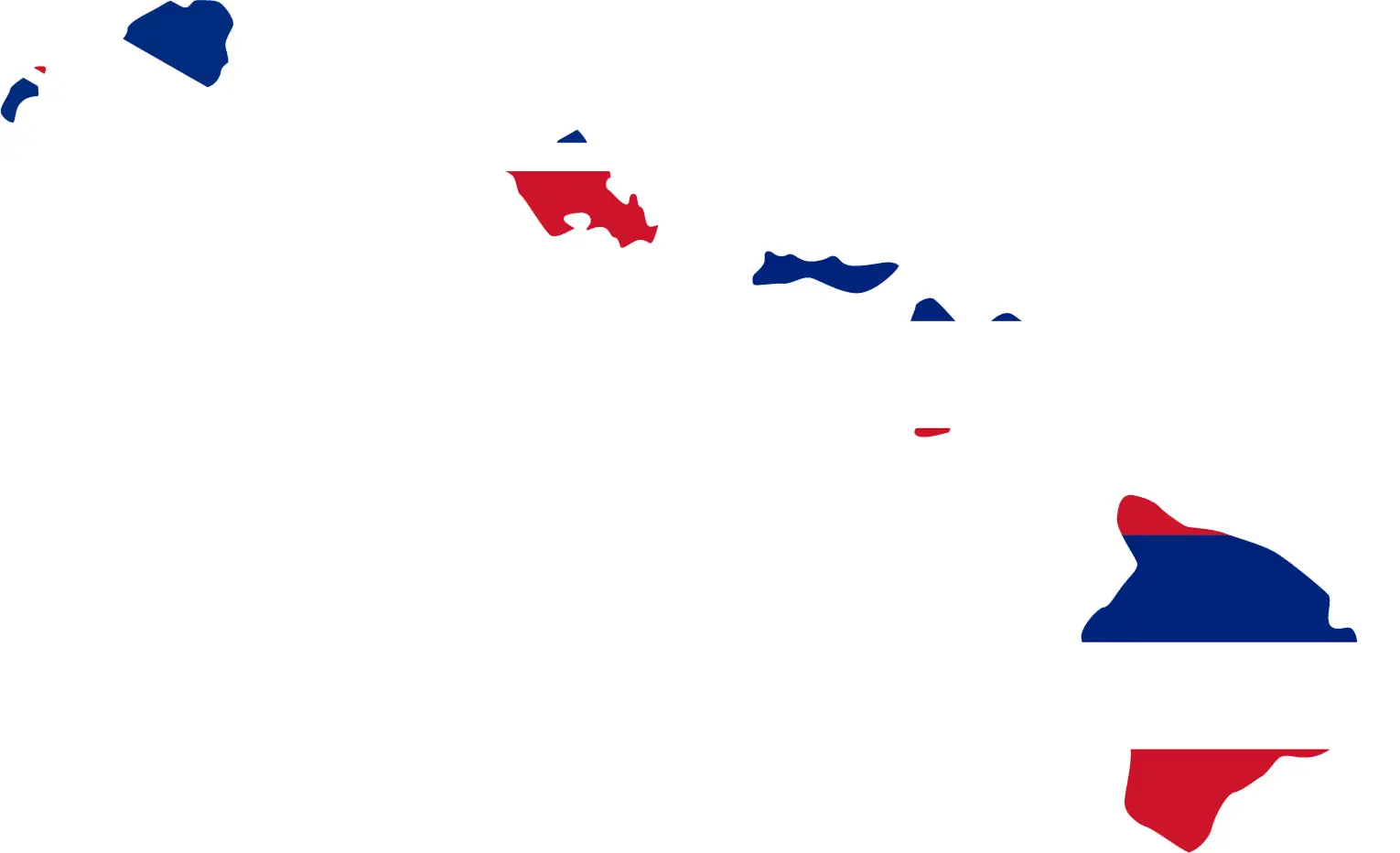 Hawaii Flag Map