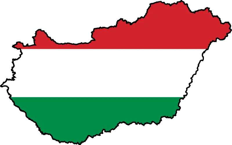 Hungary Flag Map