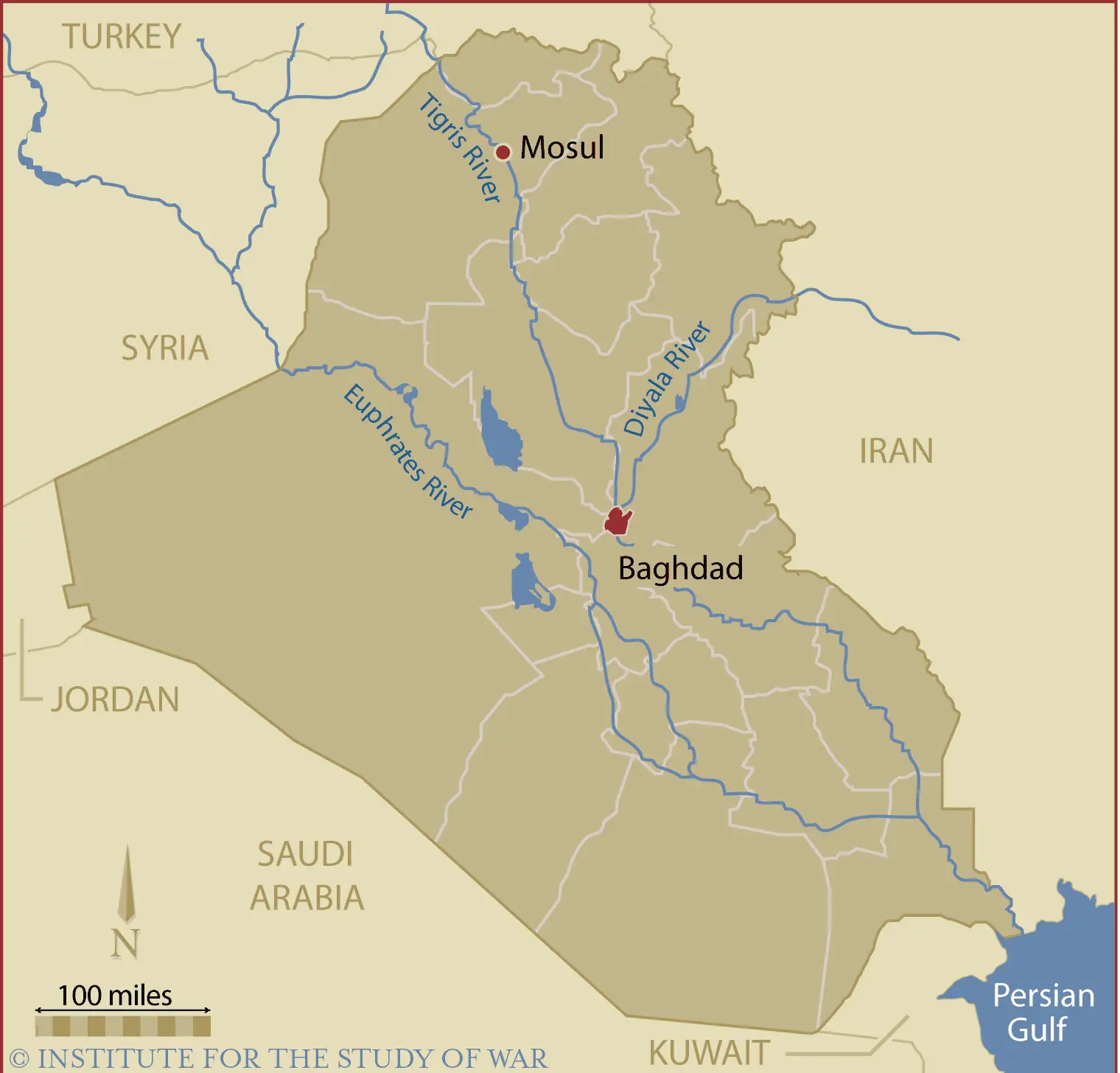 Iraq Country Map