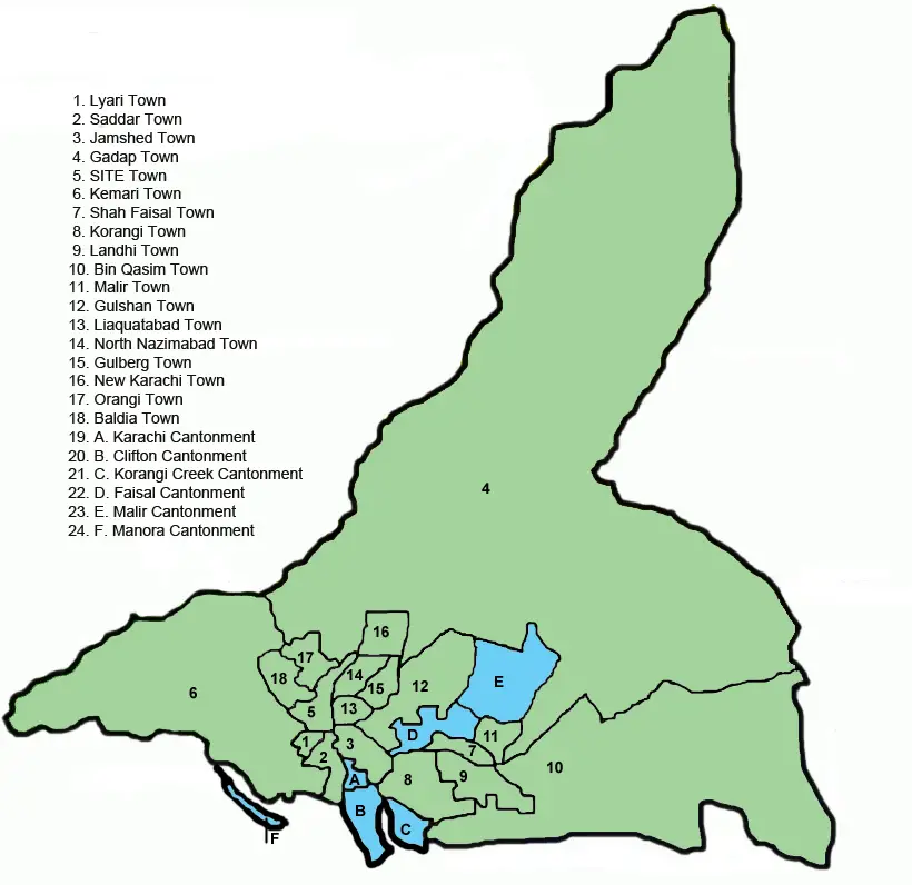 Karachi Administrative Divisions