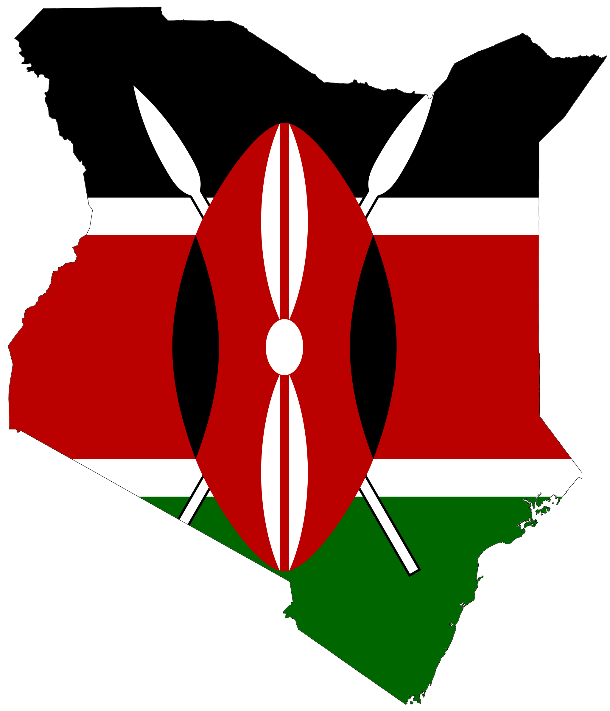 Kenya Flag Map