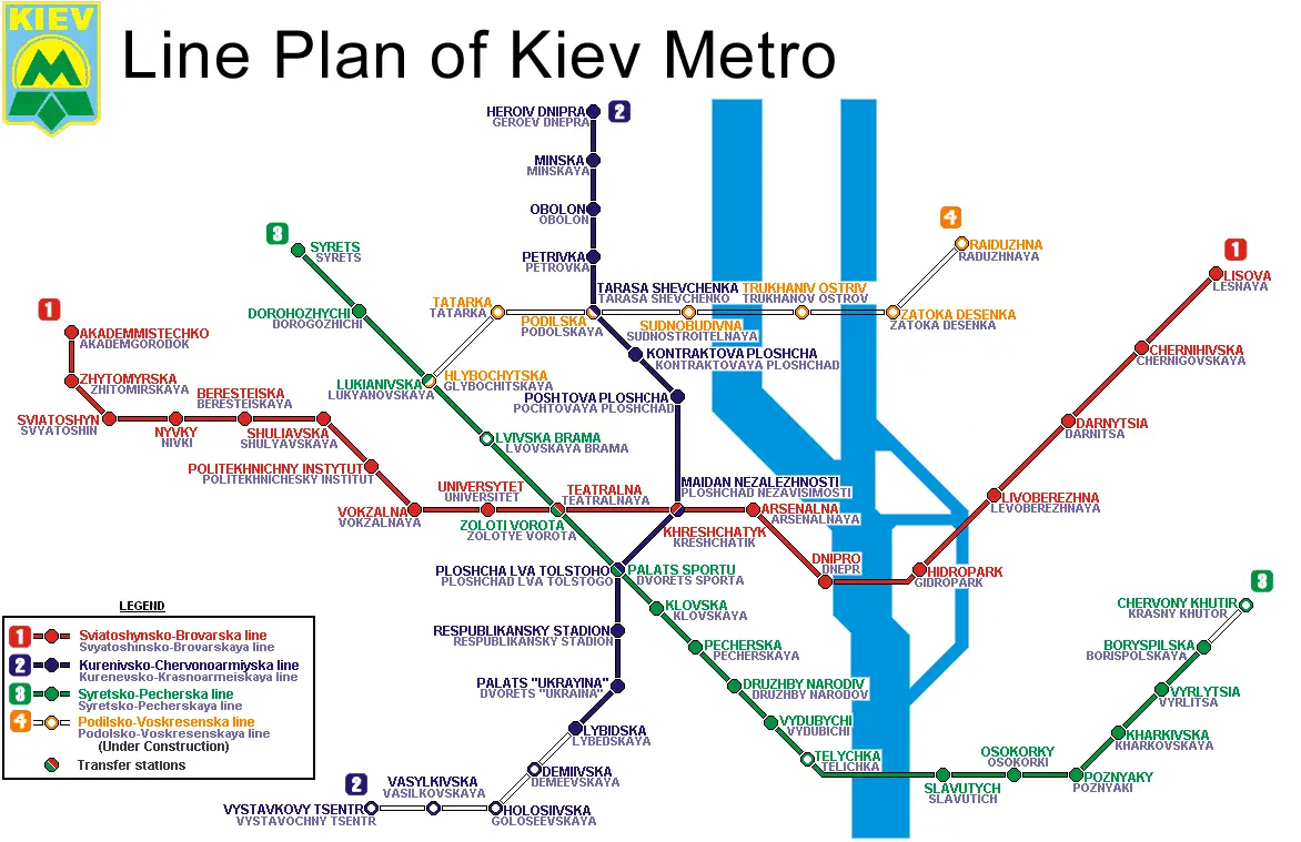 Kiew Metro Map