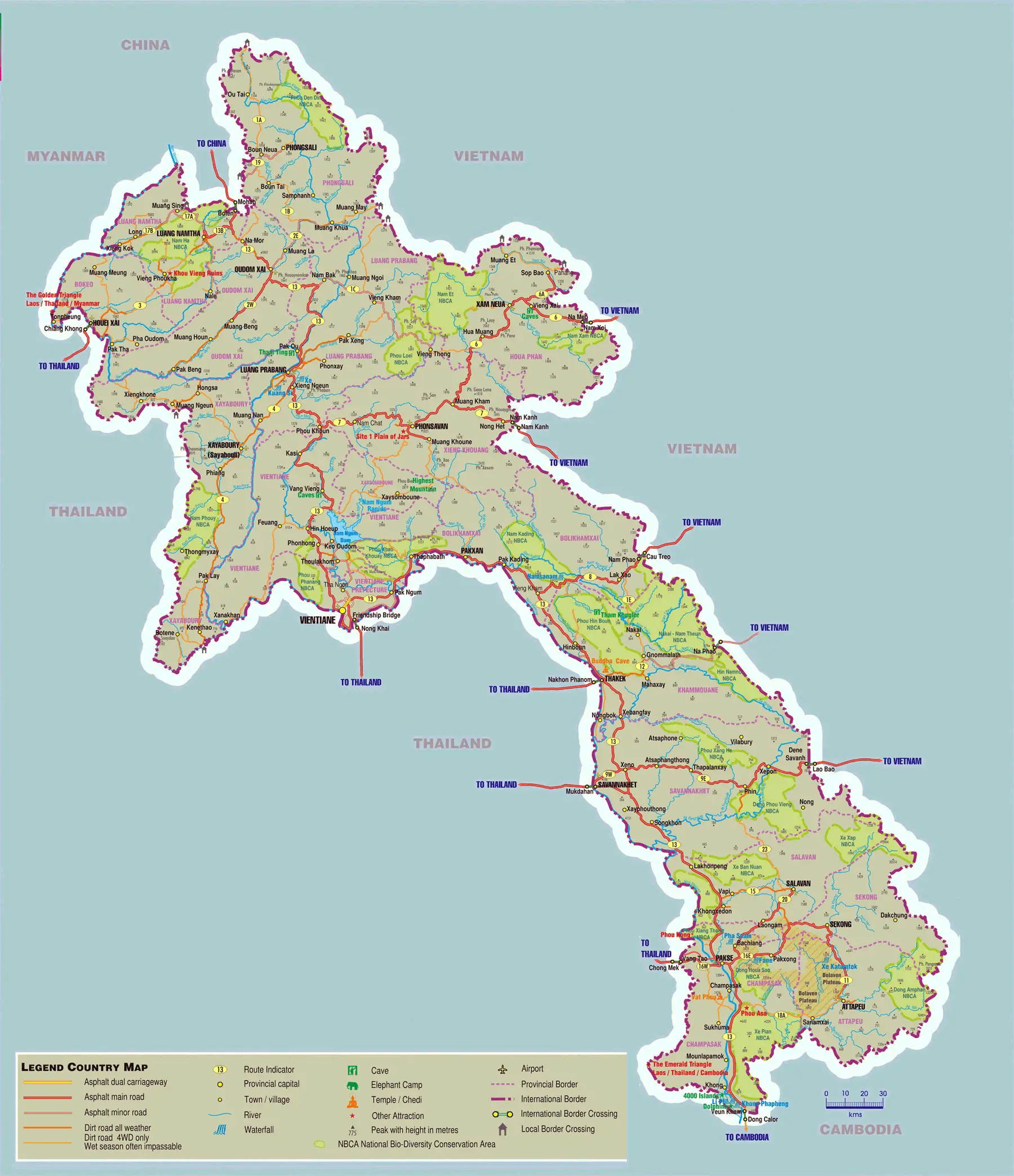 Laos Map