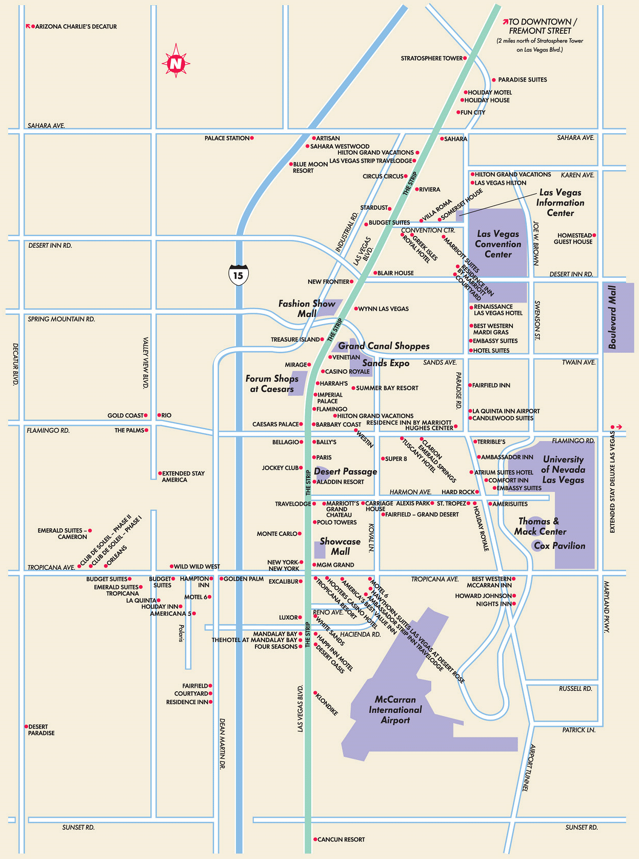 Las Vegas Hotels Map