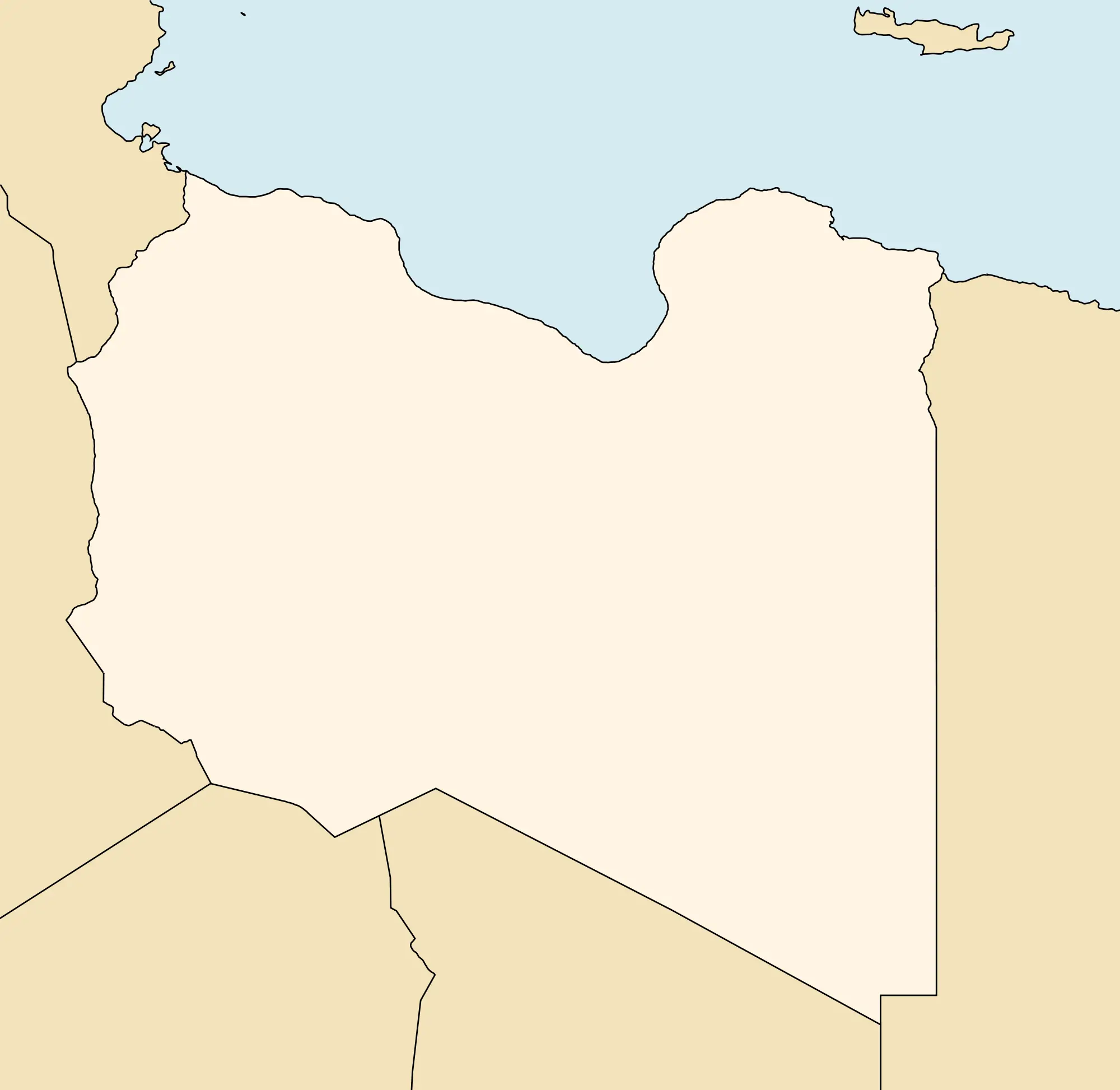 Libya Blank Map