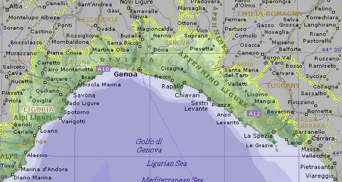 Liguria Political Map MapSof