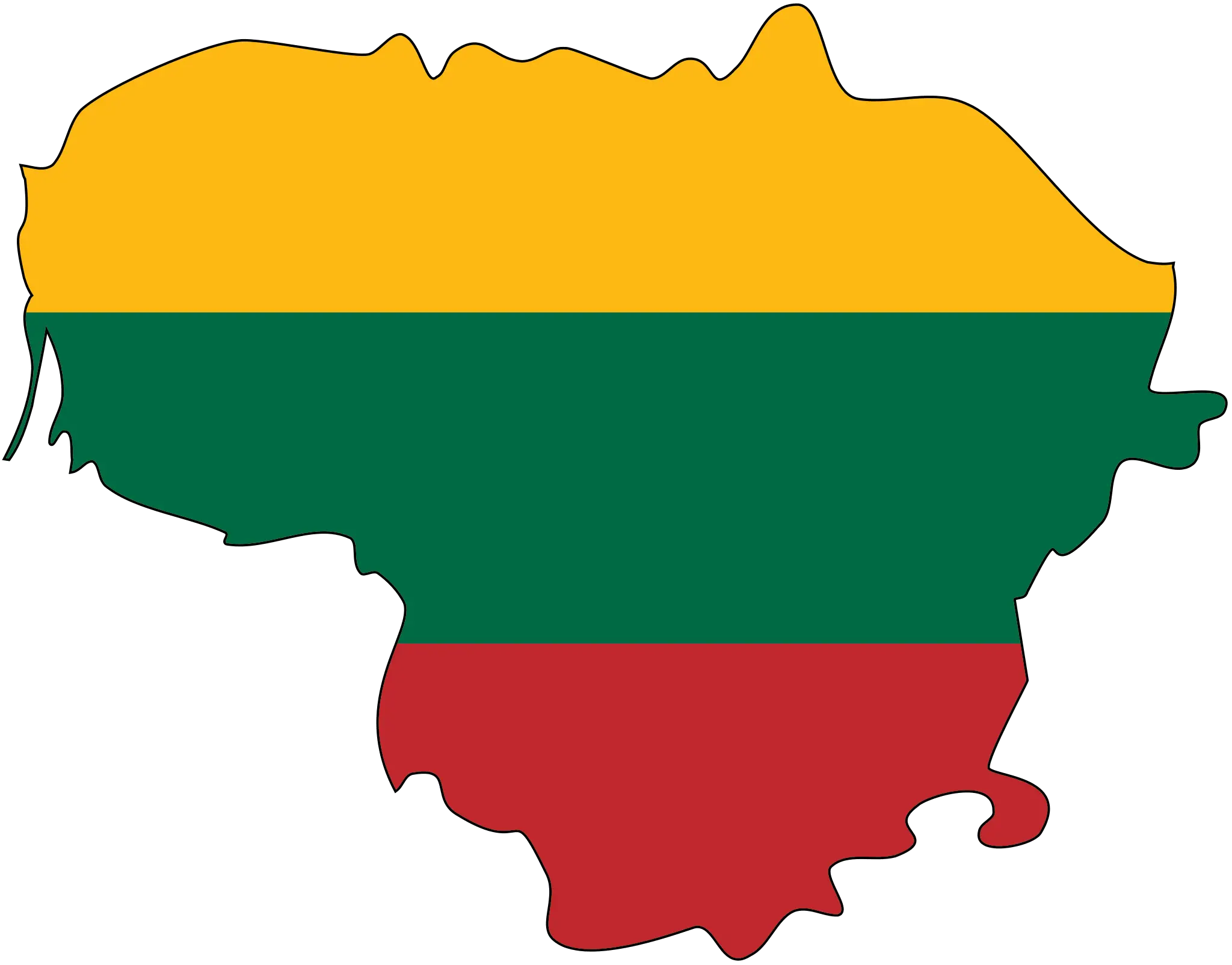 Lithuania Flag Map