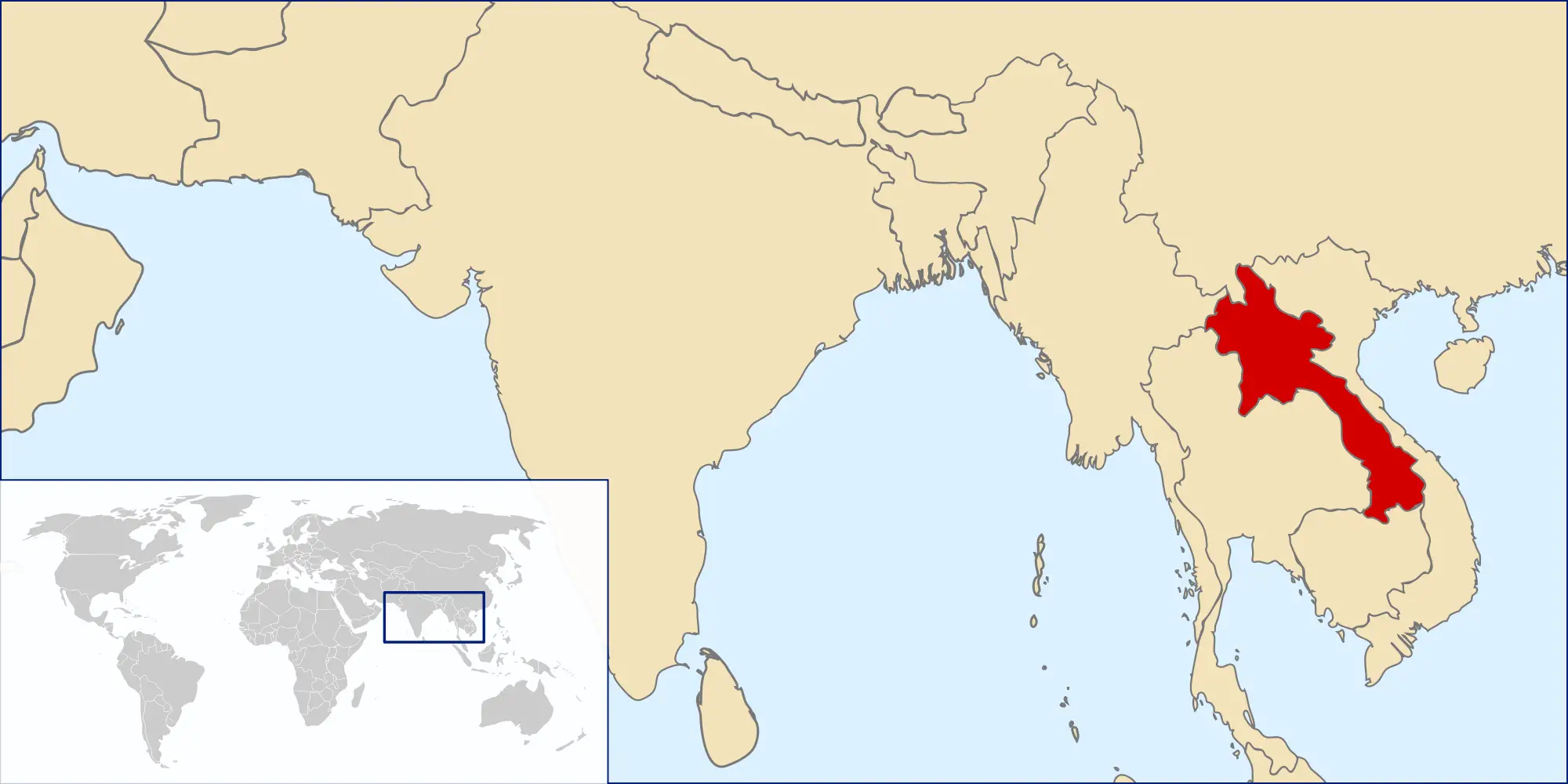 Location Laos Asia