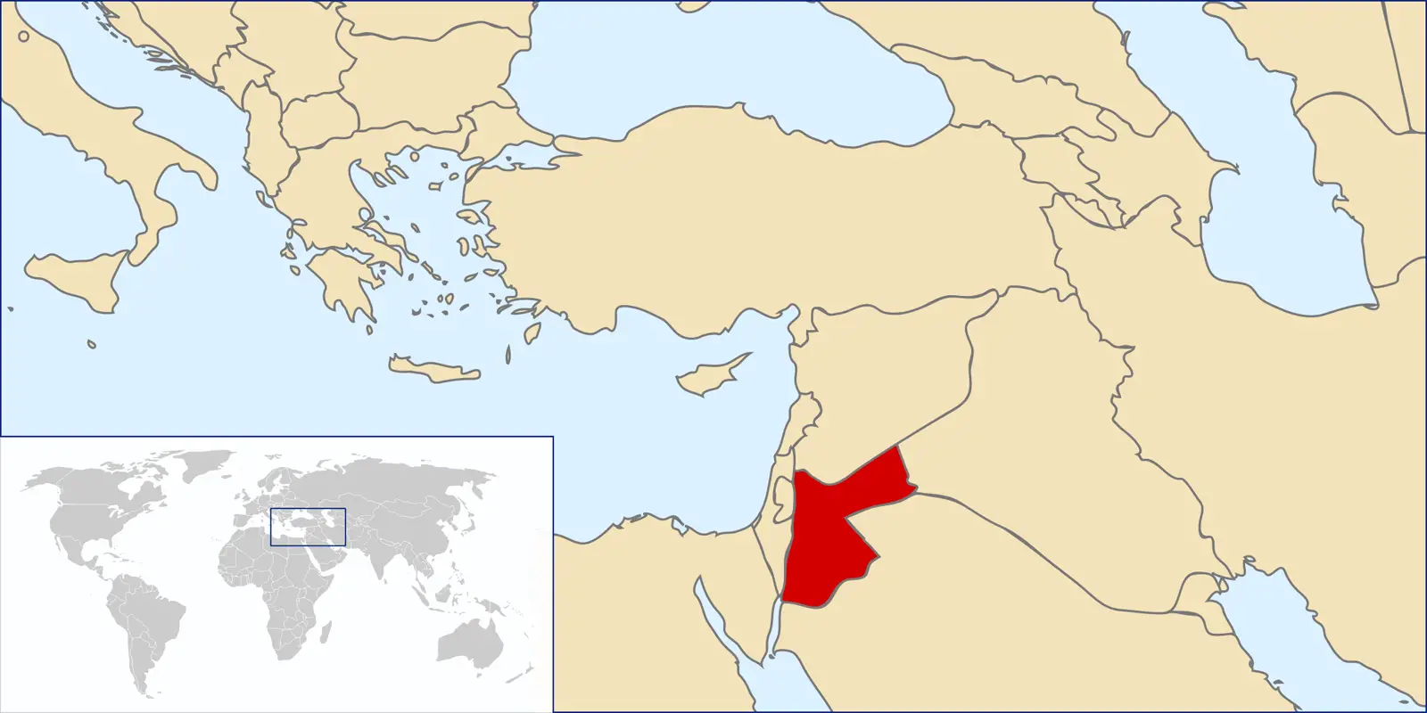 Location of Jordan