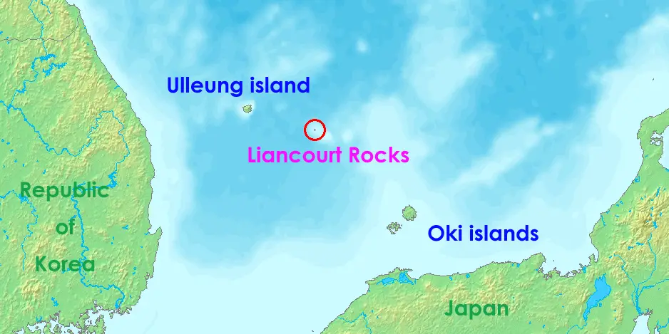 Location of Liancourt Rocks