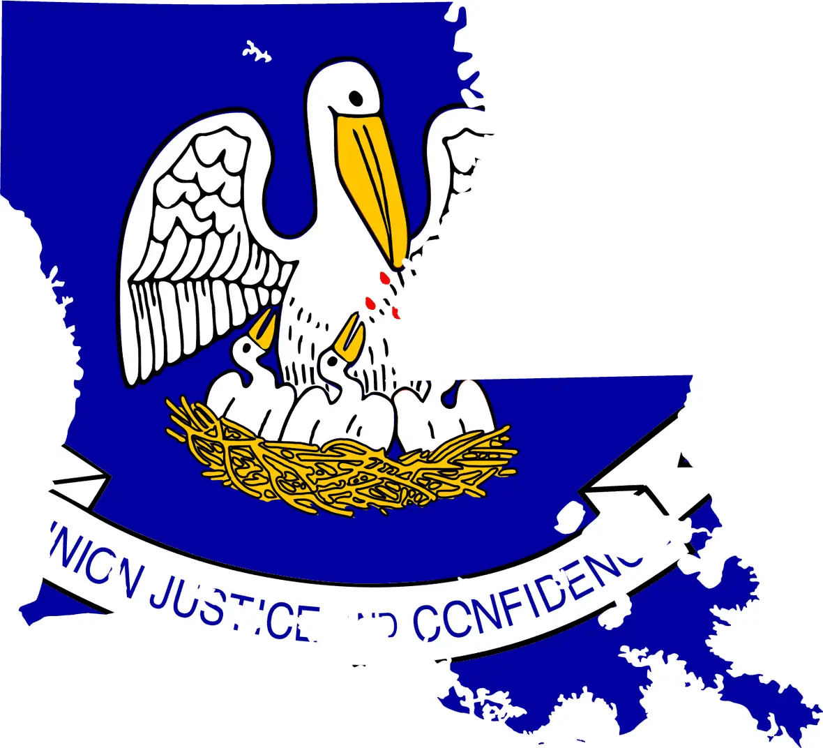 Louisiana Flag Map