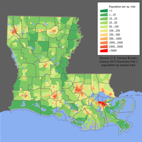 Louisiana Population Map (1)