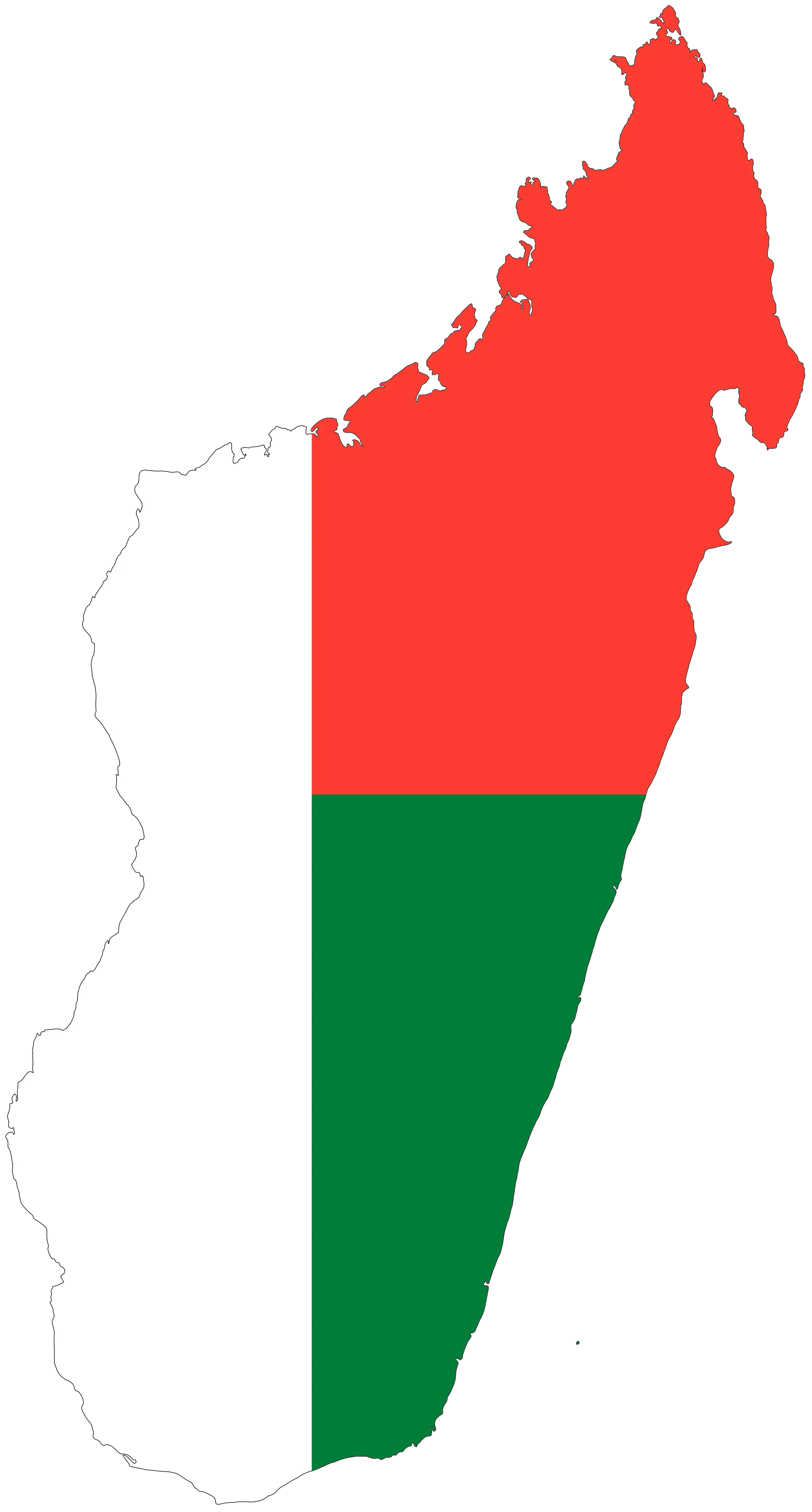 Madagascar Flag Map