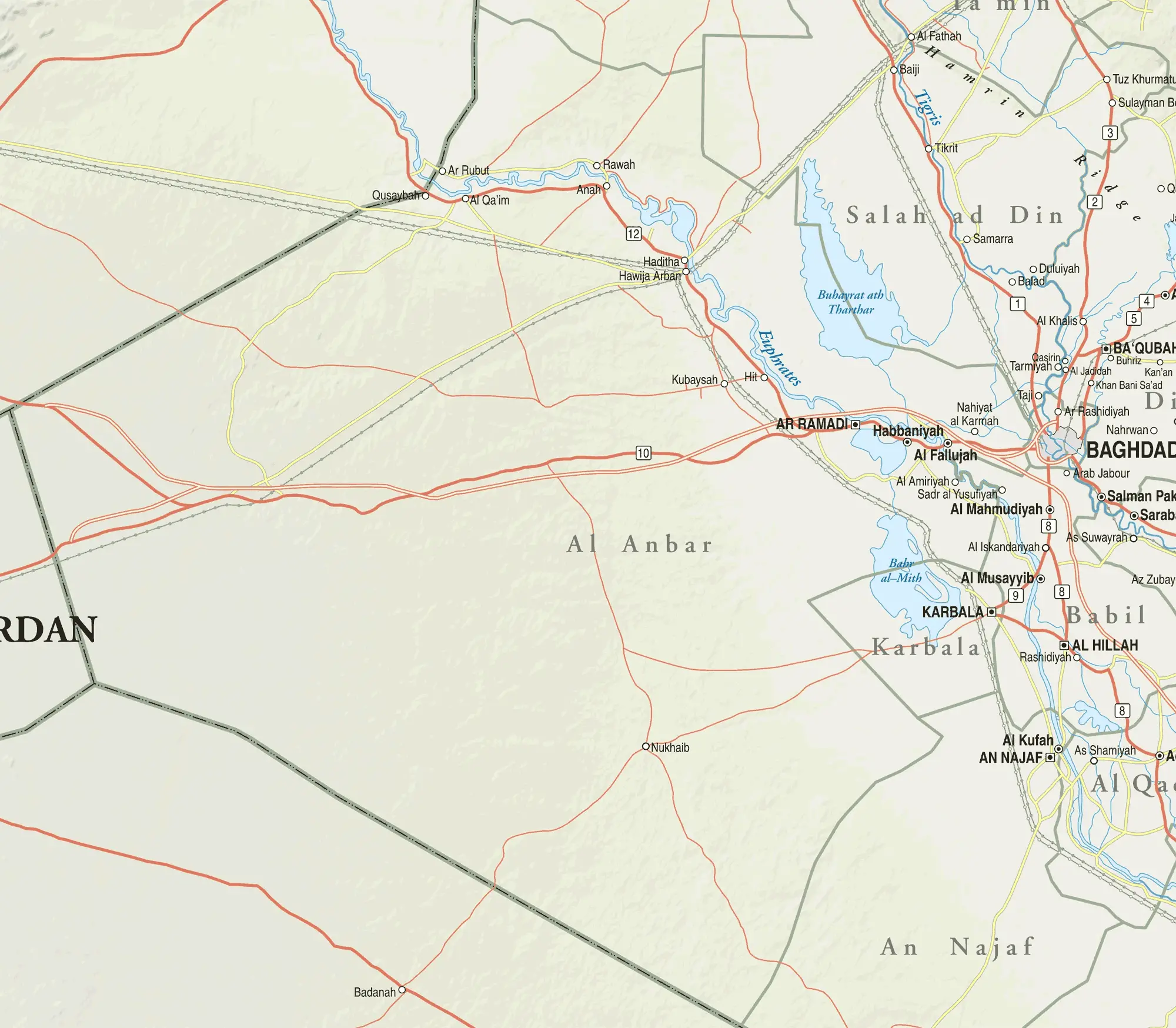 Map Of Western Iraq