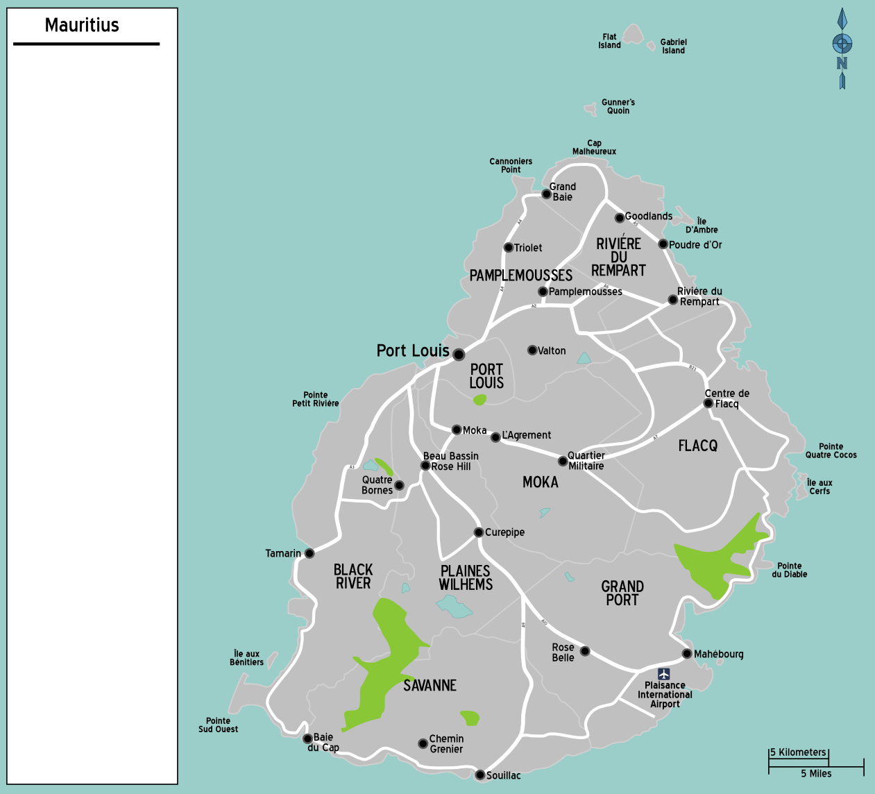 Map Mauritius