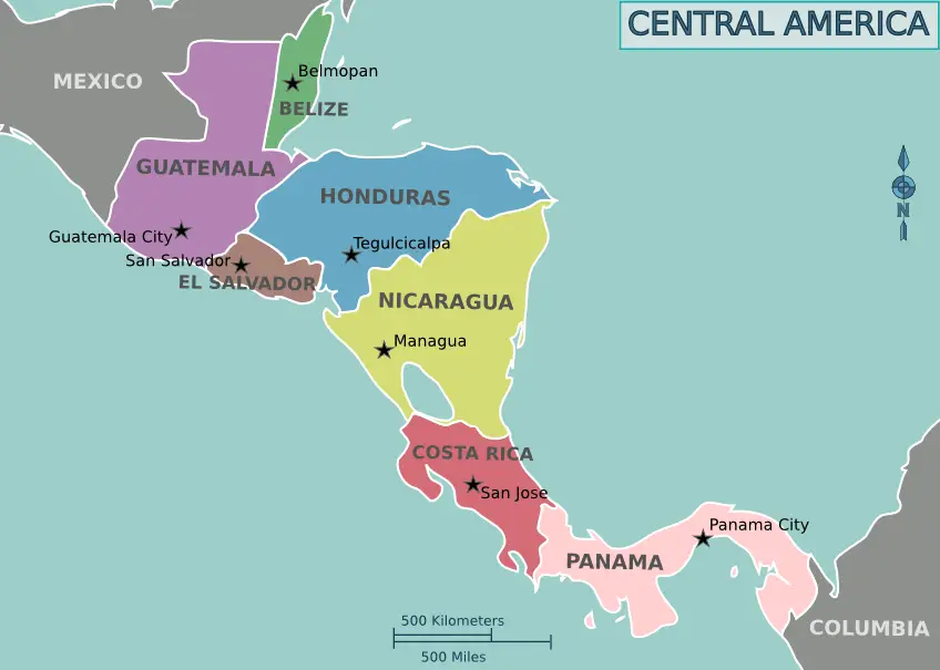 Map of Central America 1