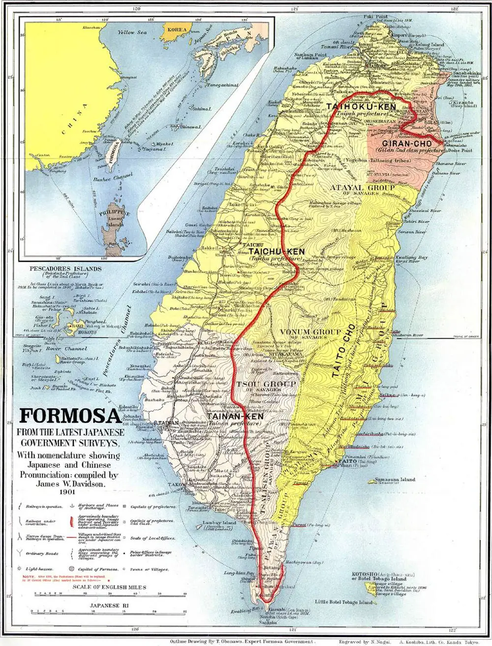 Map of Formosa 1901