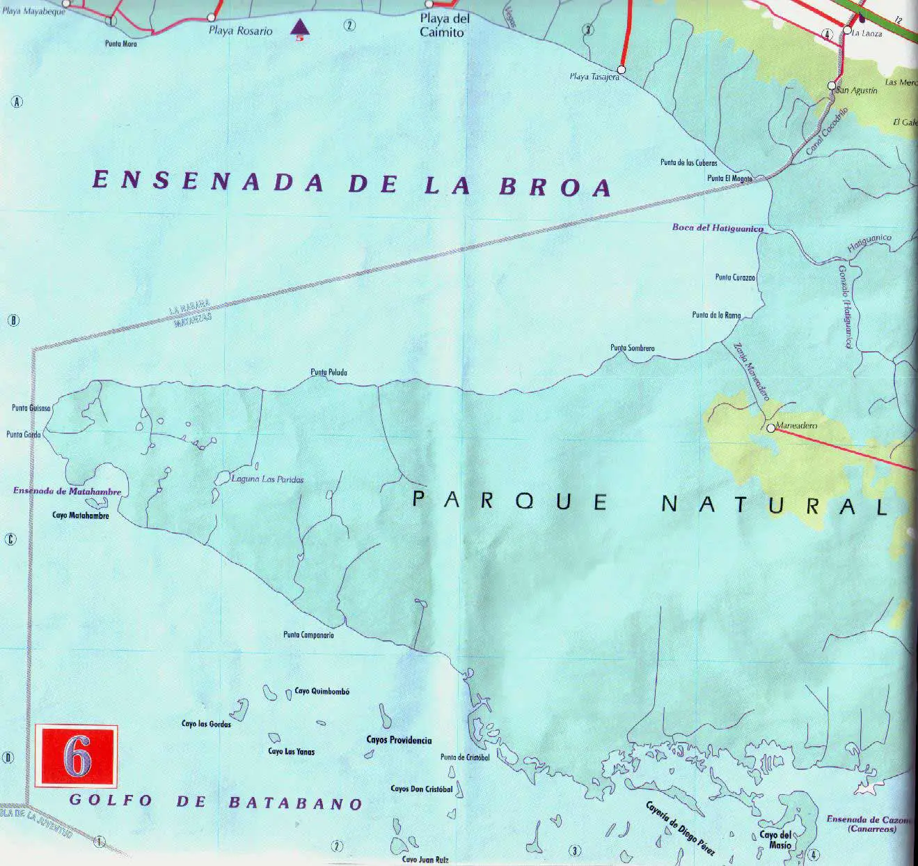 Map of La Cienaga De Zapata