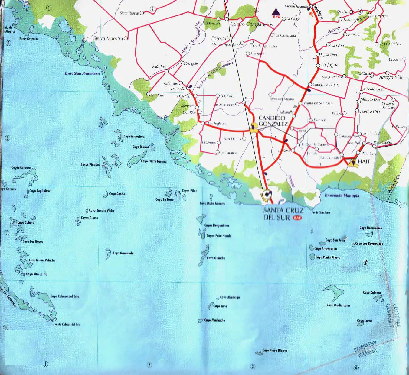 Map of Santa Cruz Del Sur Candido Gonzalez