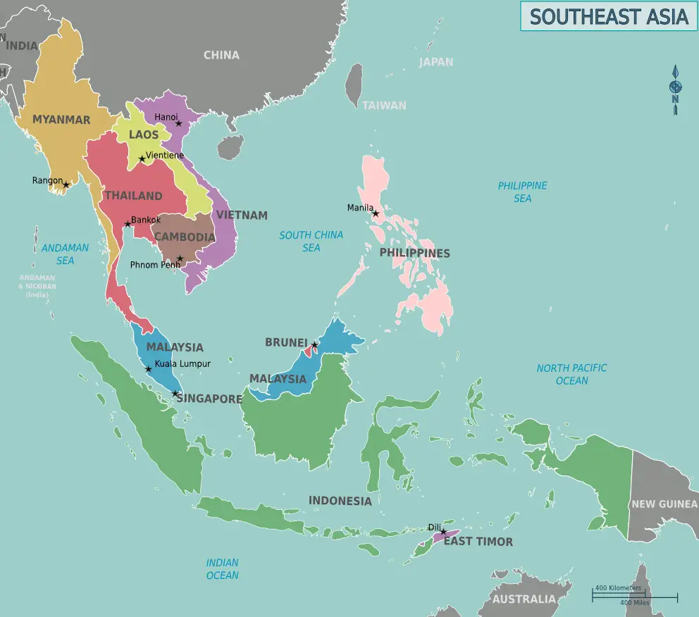 Map of Southeast Asia
