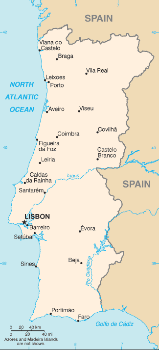 Mapa Pequeno Politico Portugal 2007
