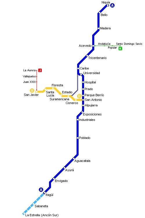 Medellin Metro Map