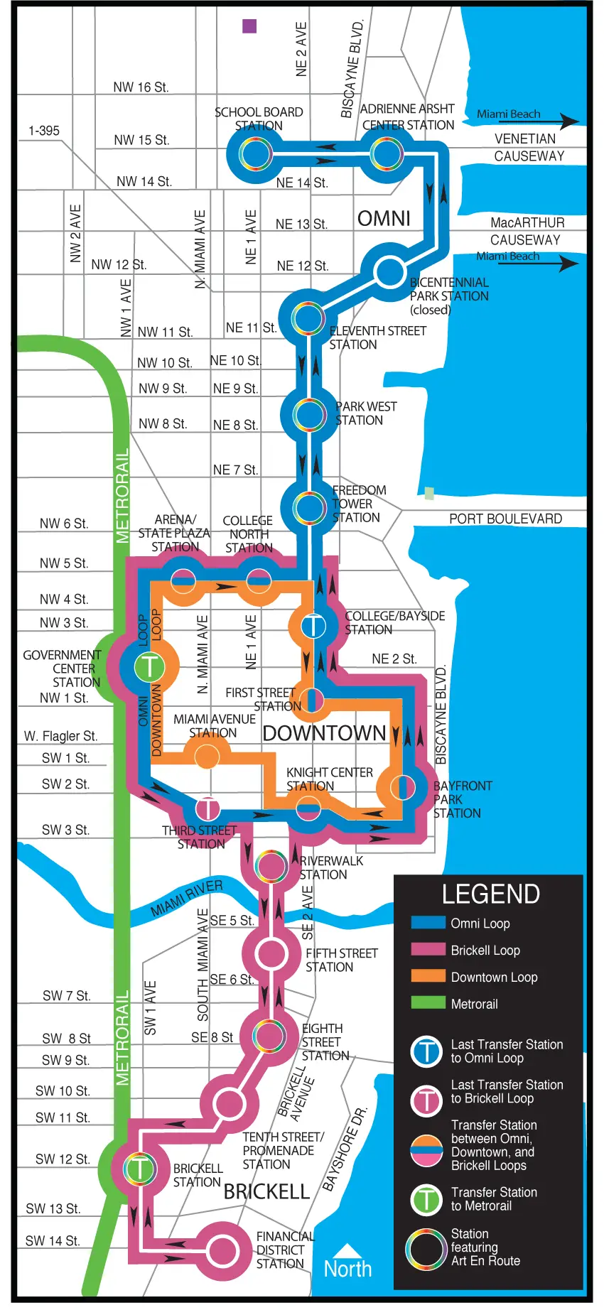 Miami Metromover Map