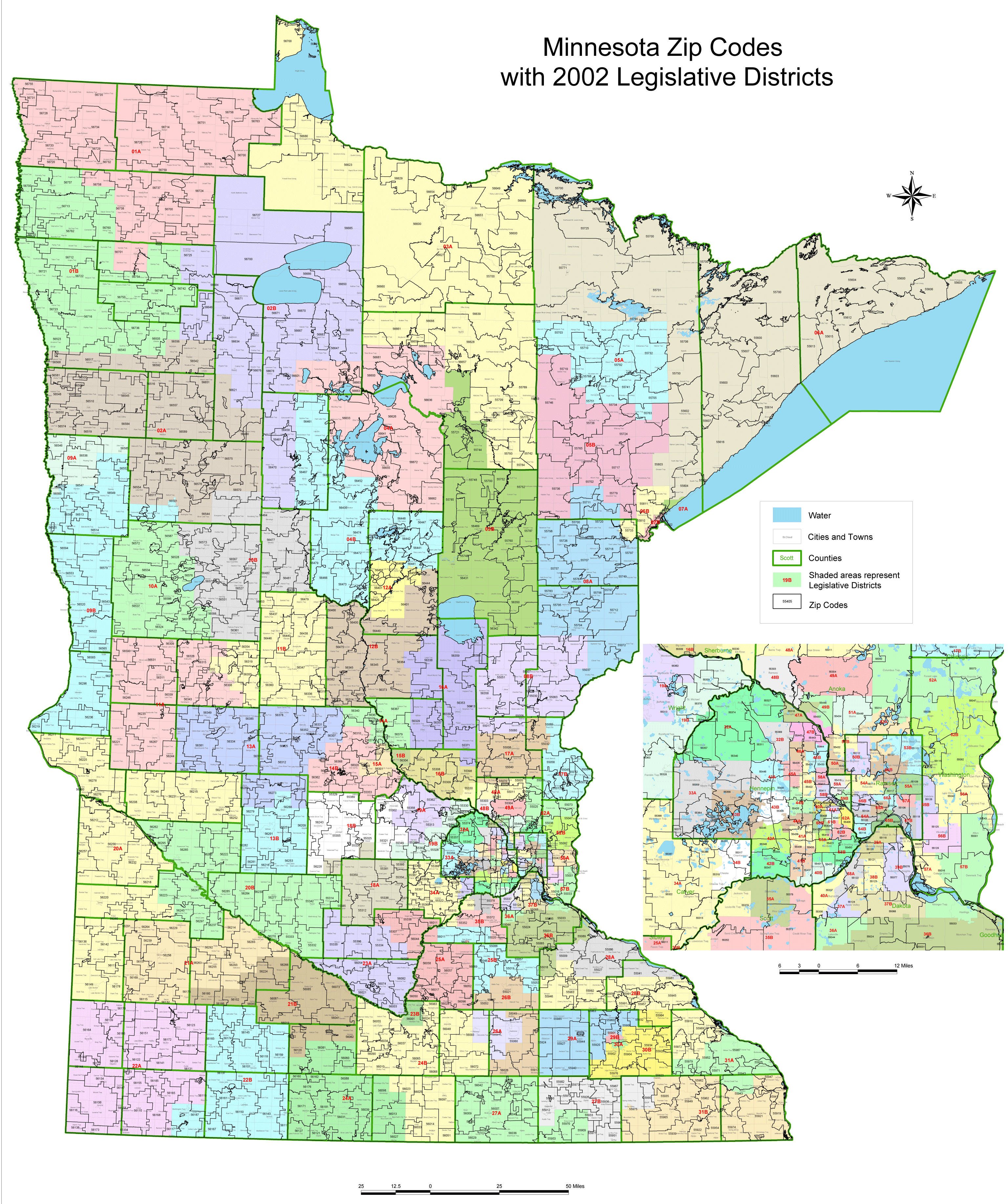 Minnesota Zip Code Map