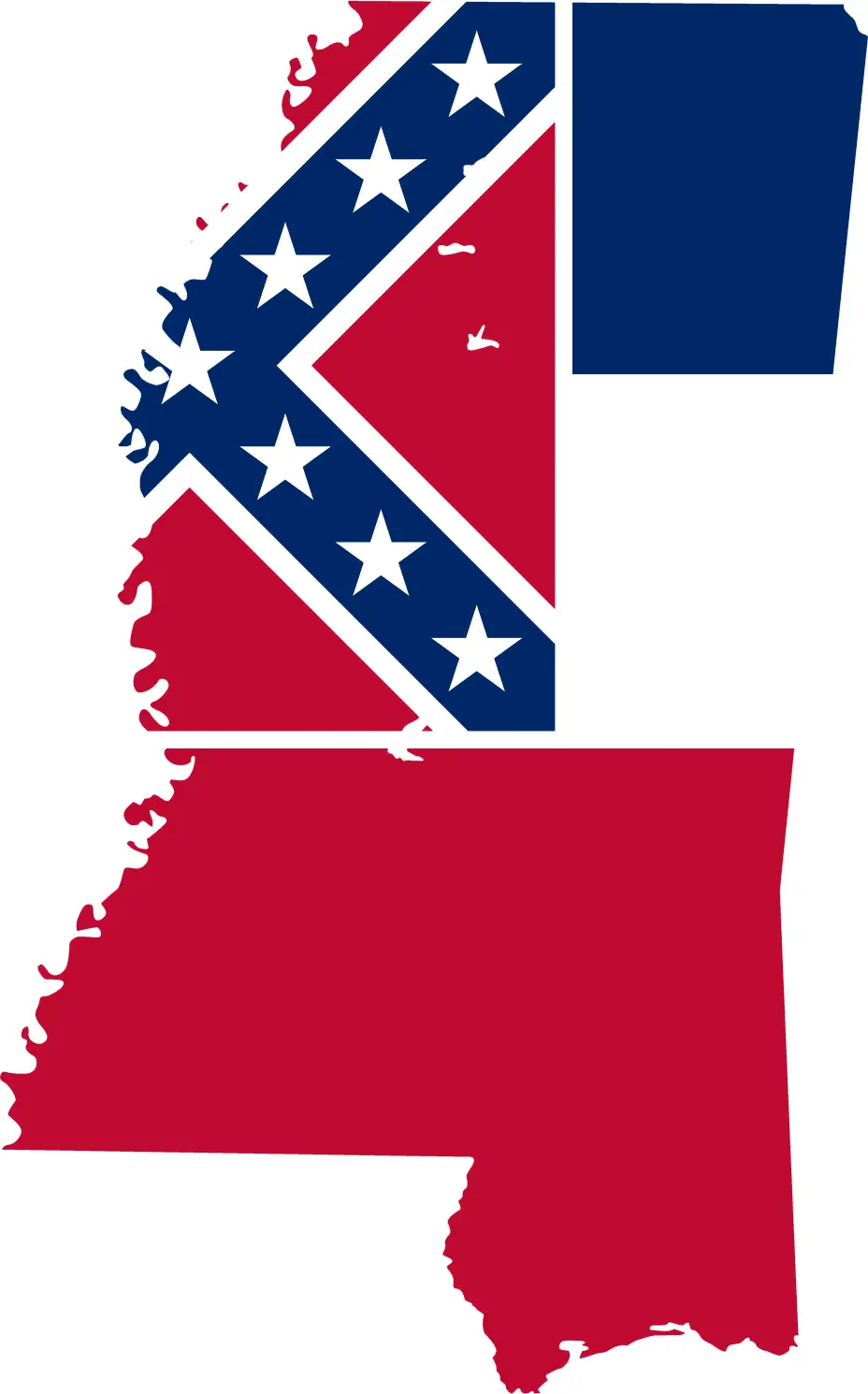 Mississippi Flag Map