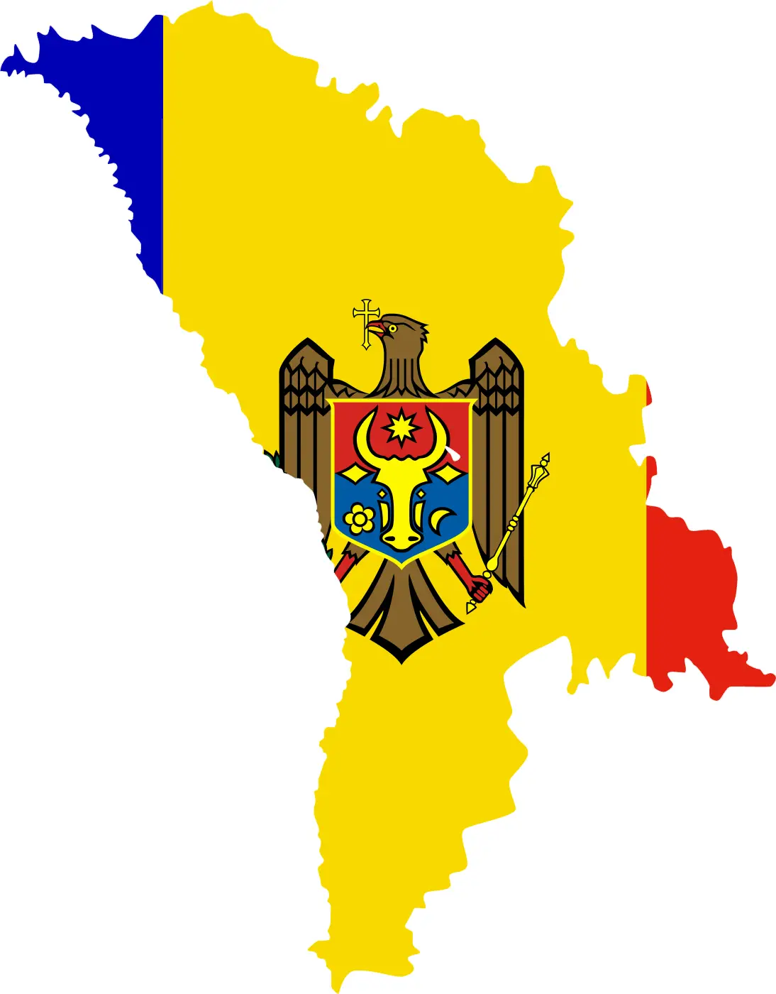 Moldova Flag Map