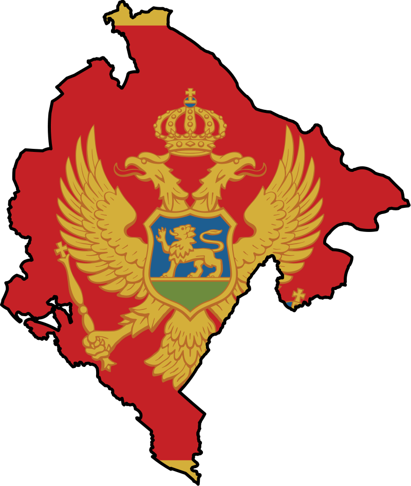 Montenegro Flag Map