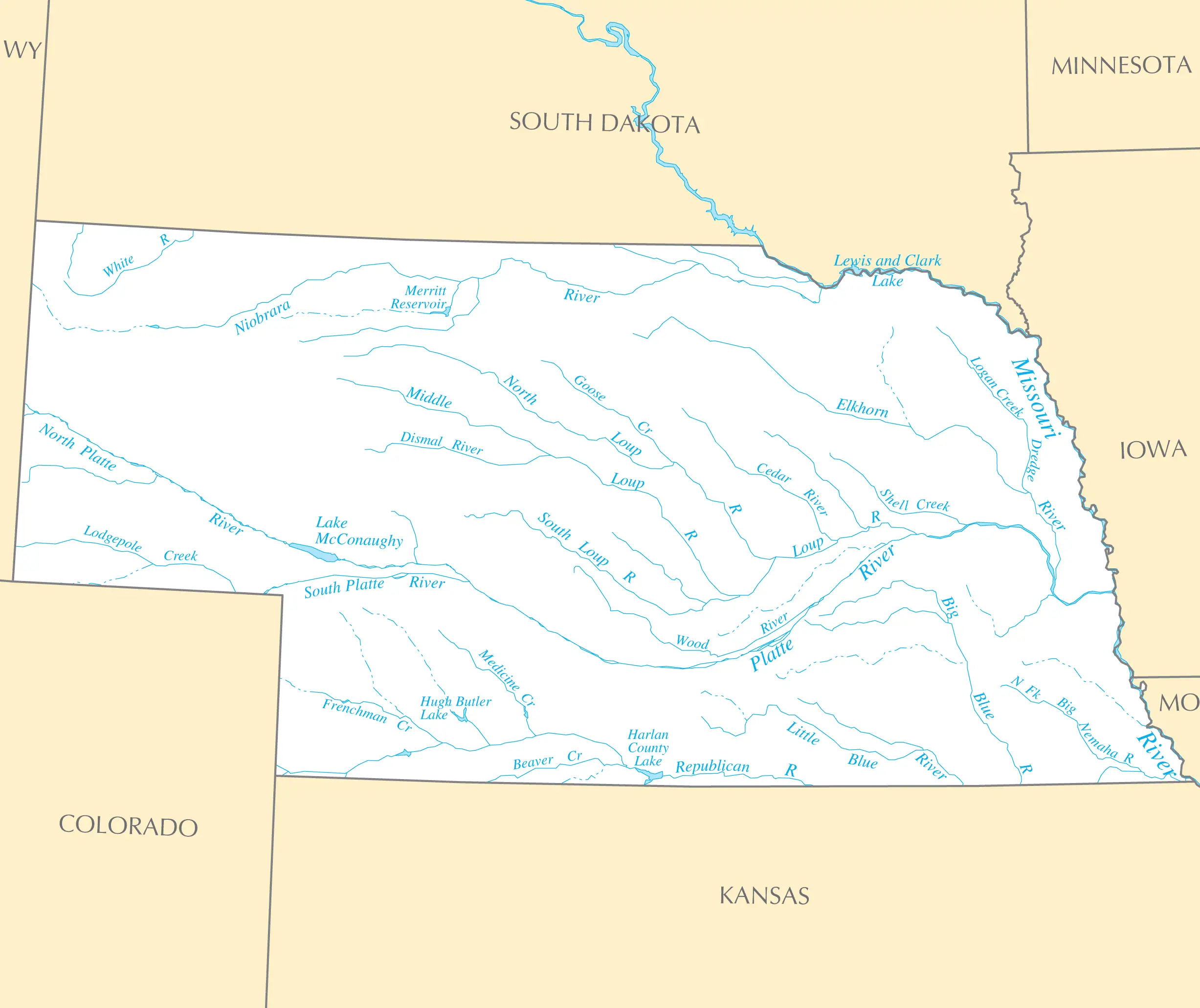 Nebraska Rivers And Lakes