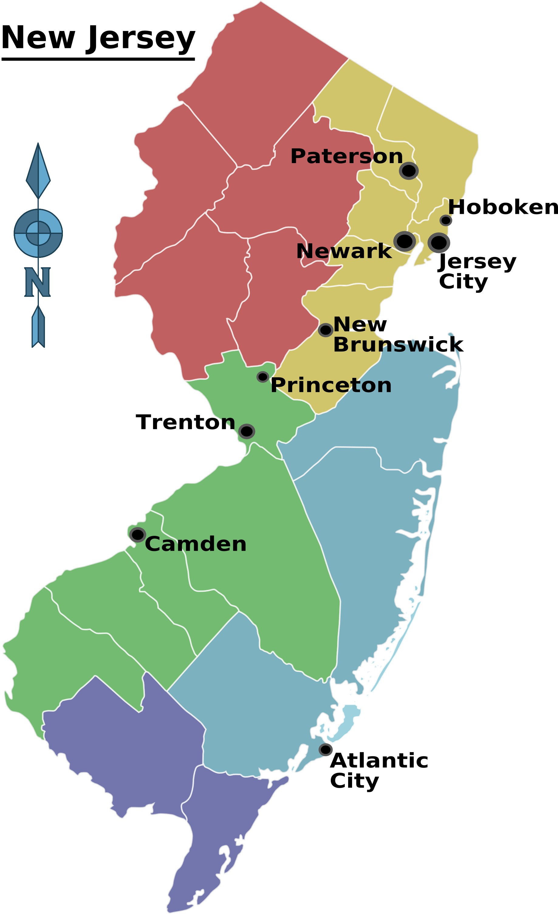 New Jersey Regions Map