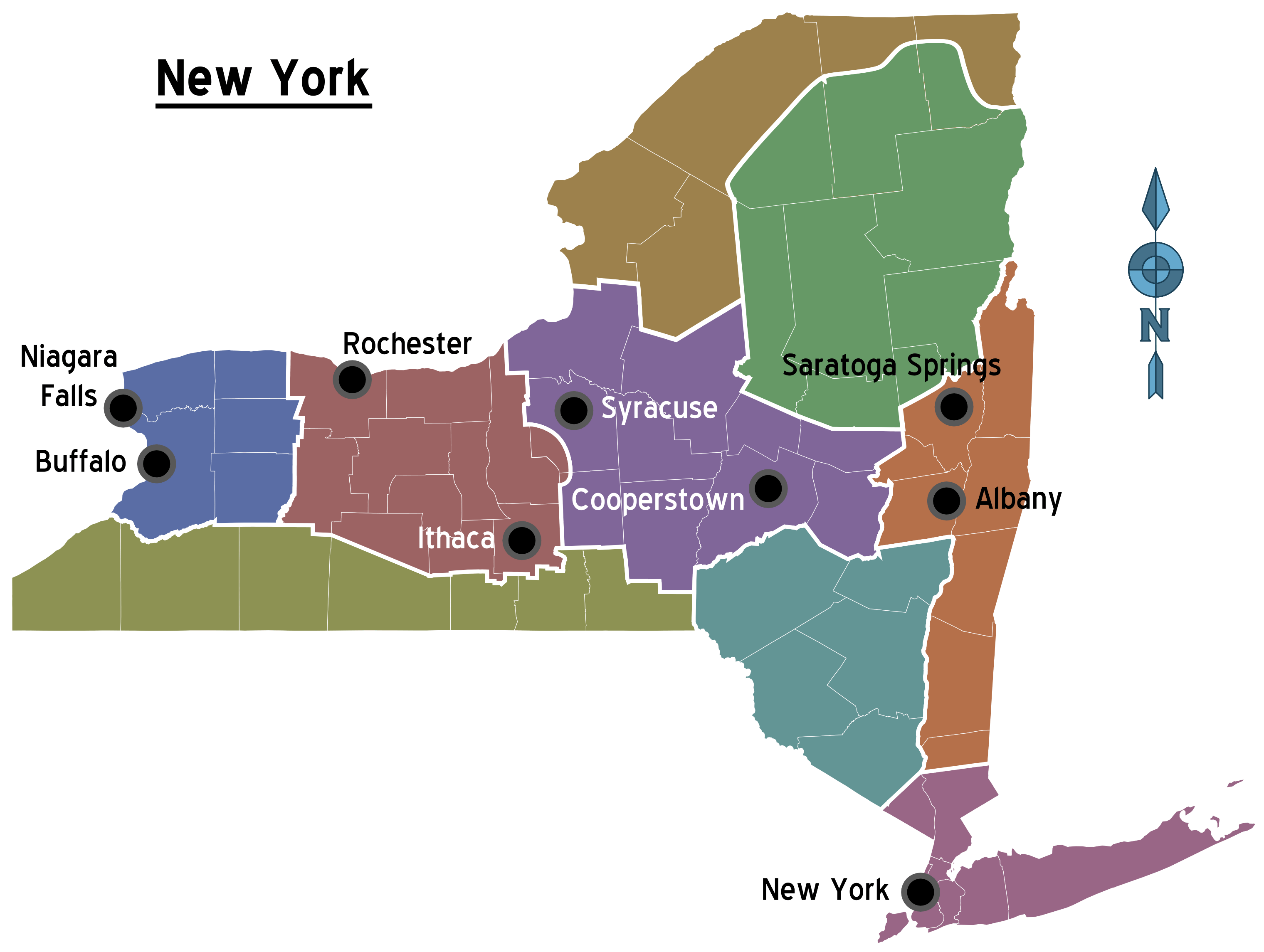 New York Regions Map