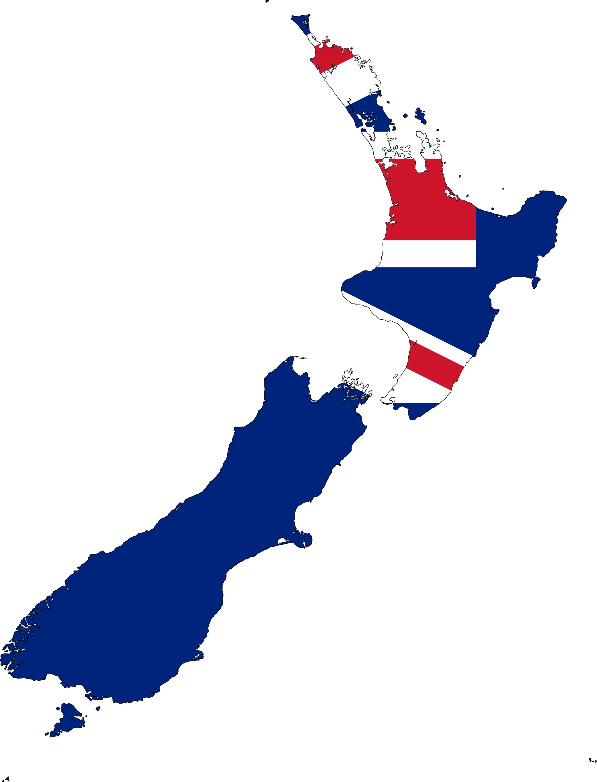 New Zealand Flag Map