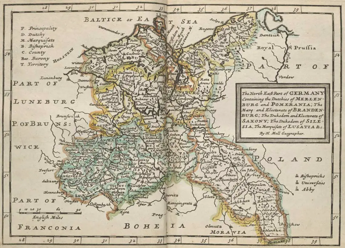 North East of Germany Historical Map