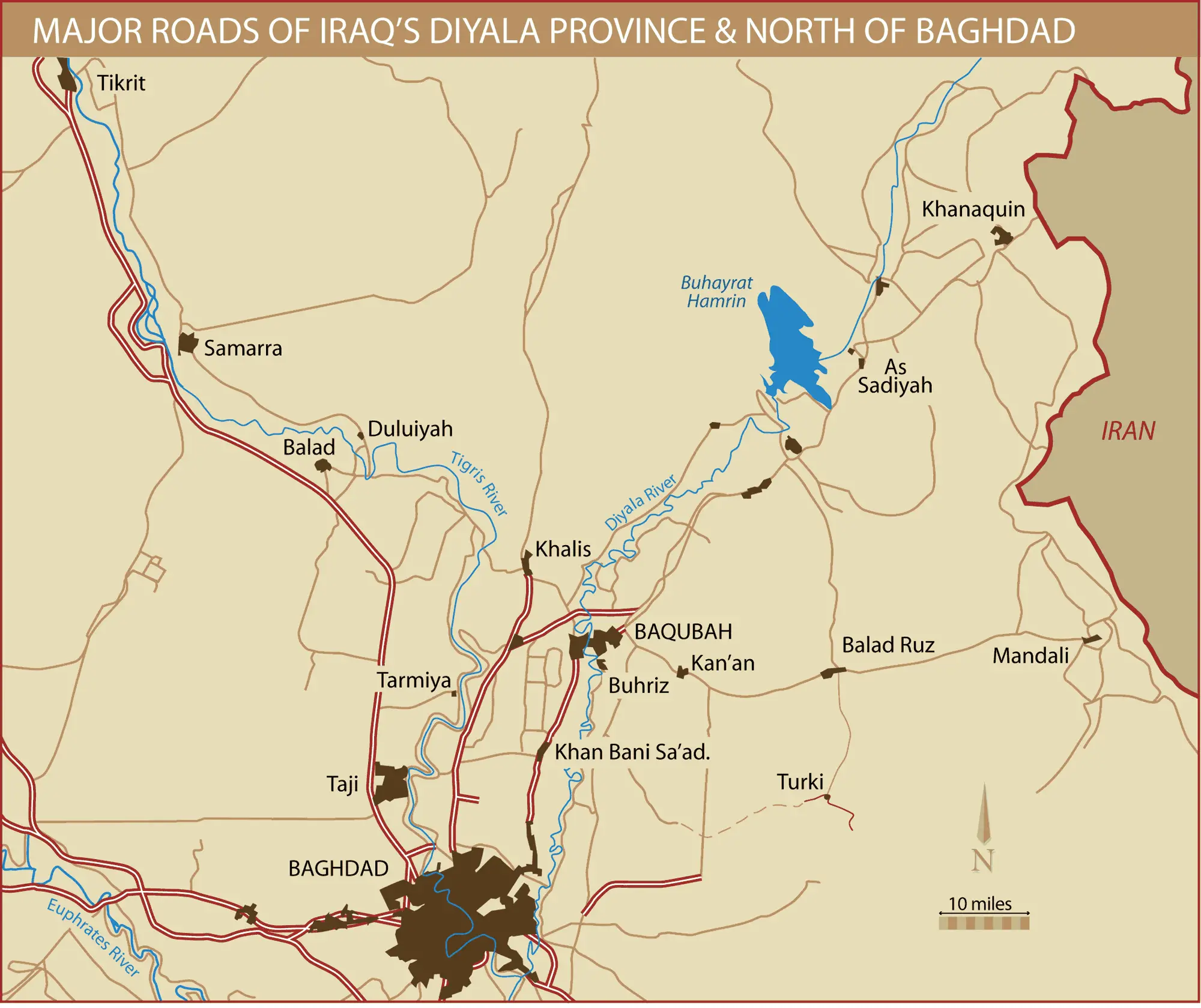 Northern Baghdad And Diyala Province Roads