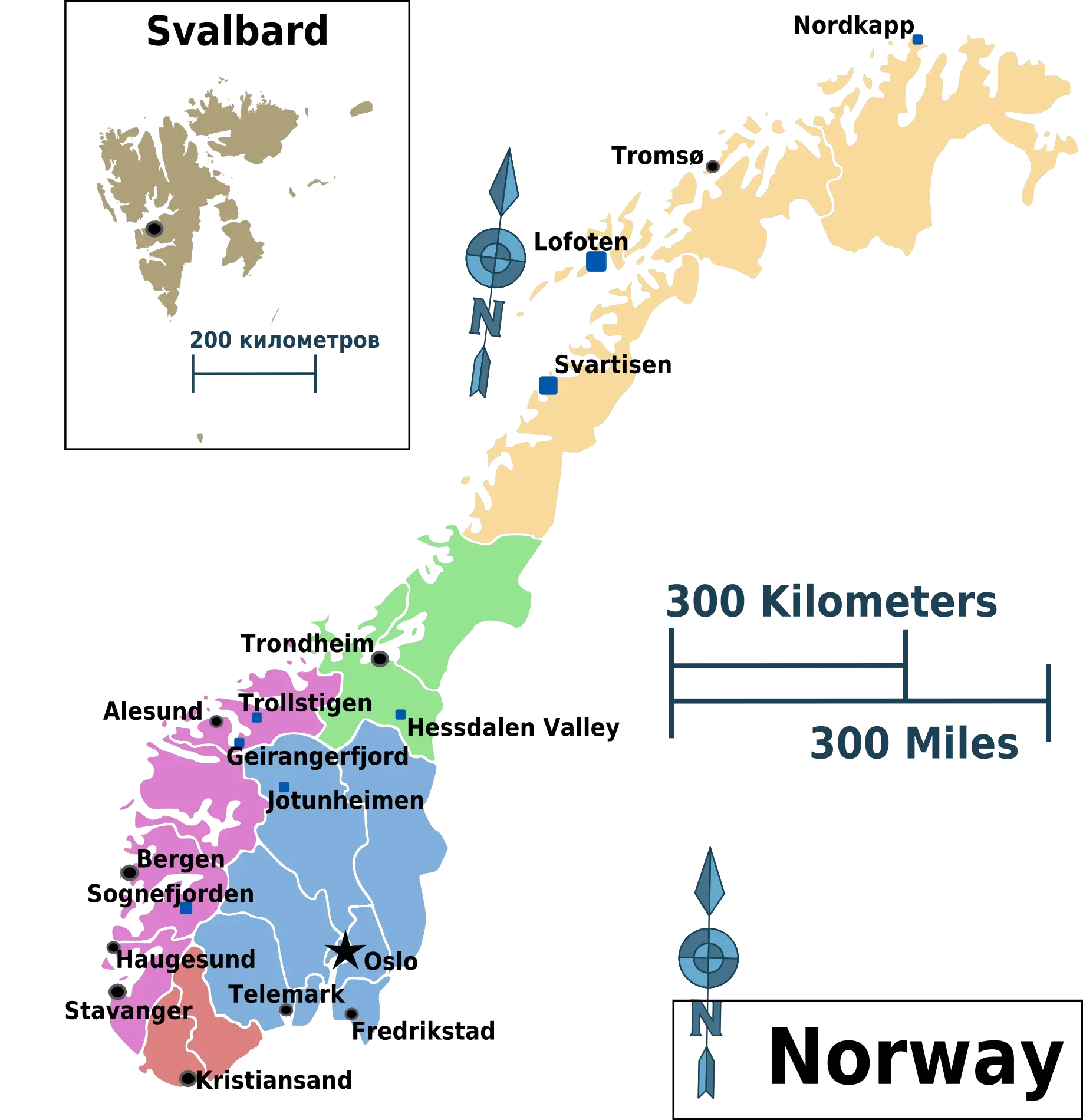 Norway Regions Map