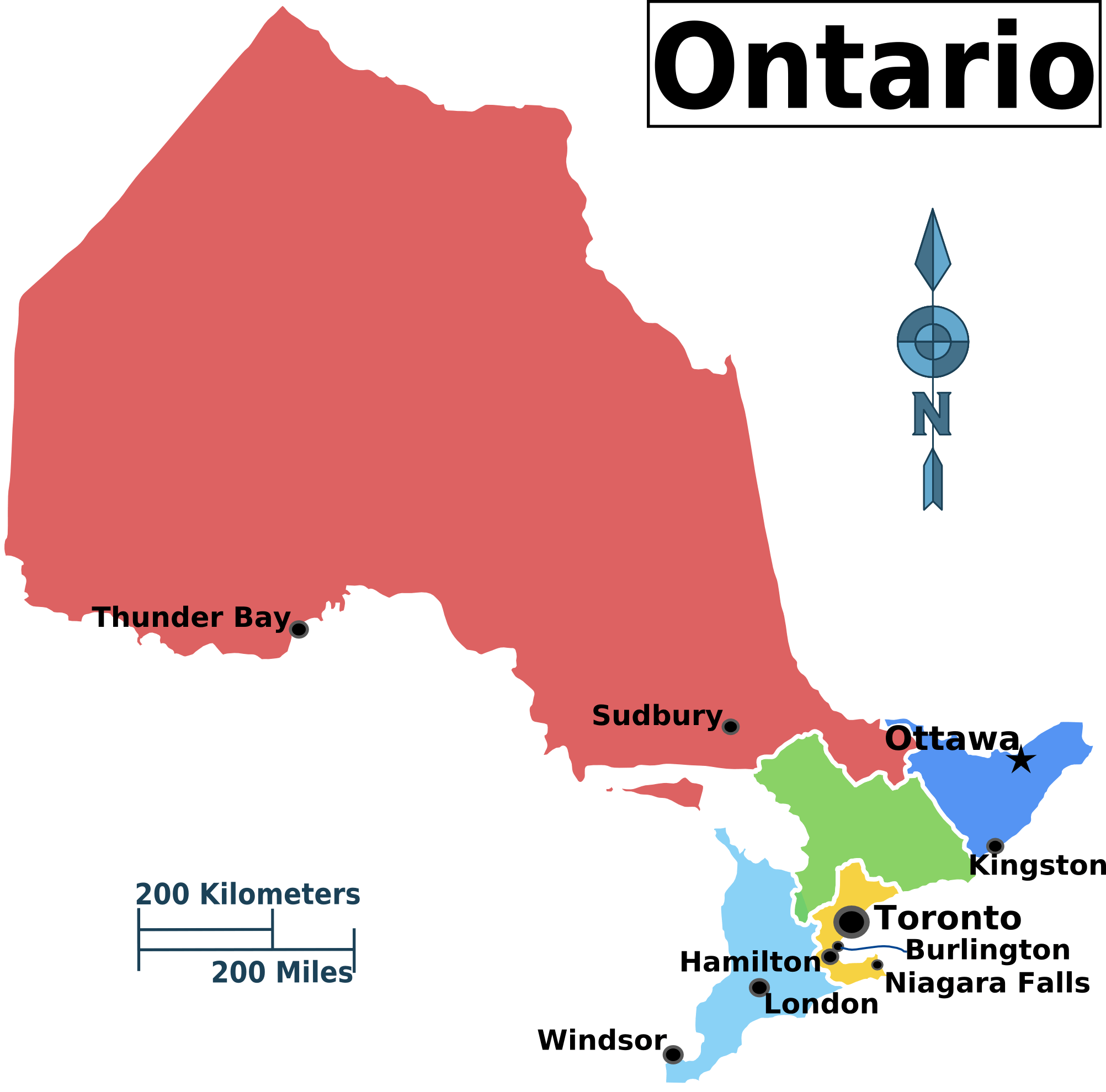 Ontario Regions Map