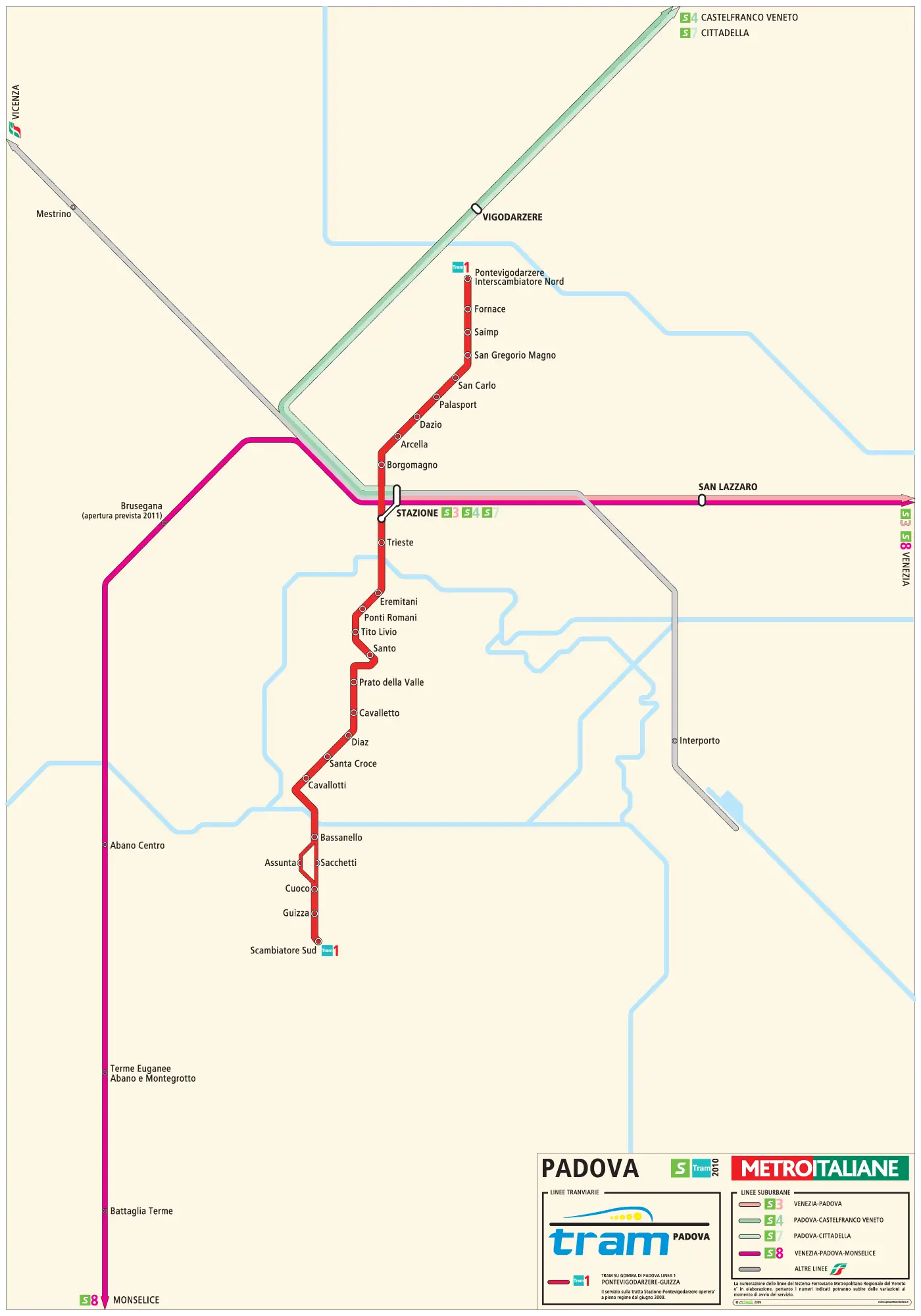 Padova Metro Map