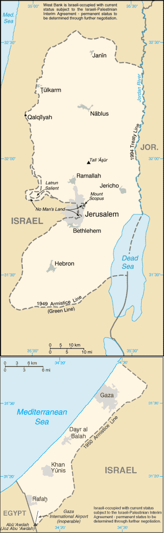 Palestinian Authority Map