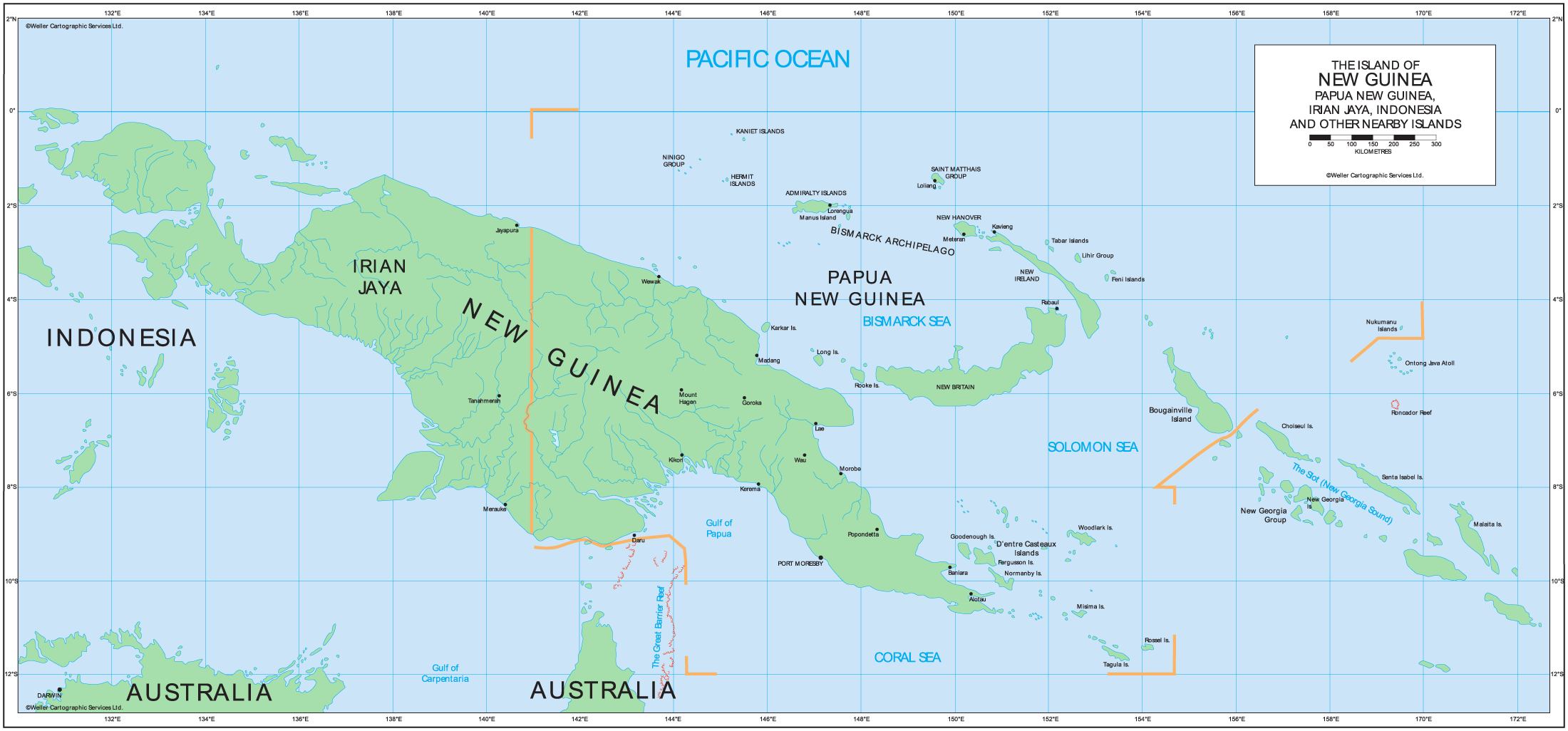 Papua New Guinea Political Map